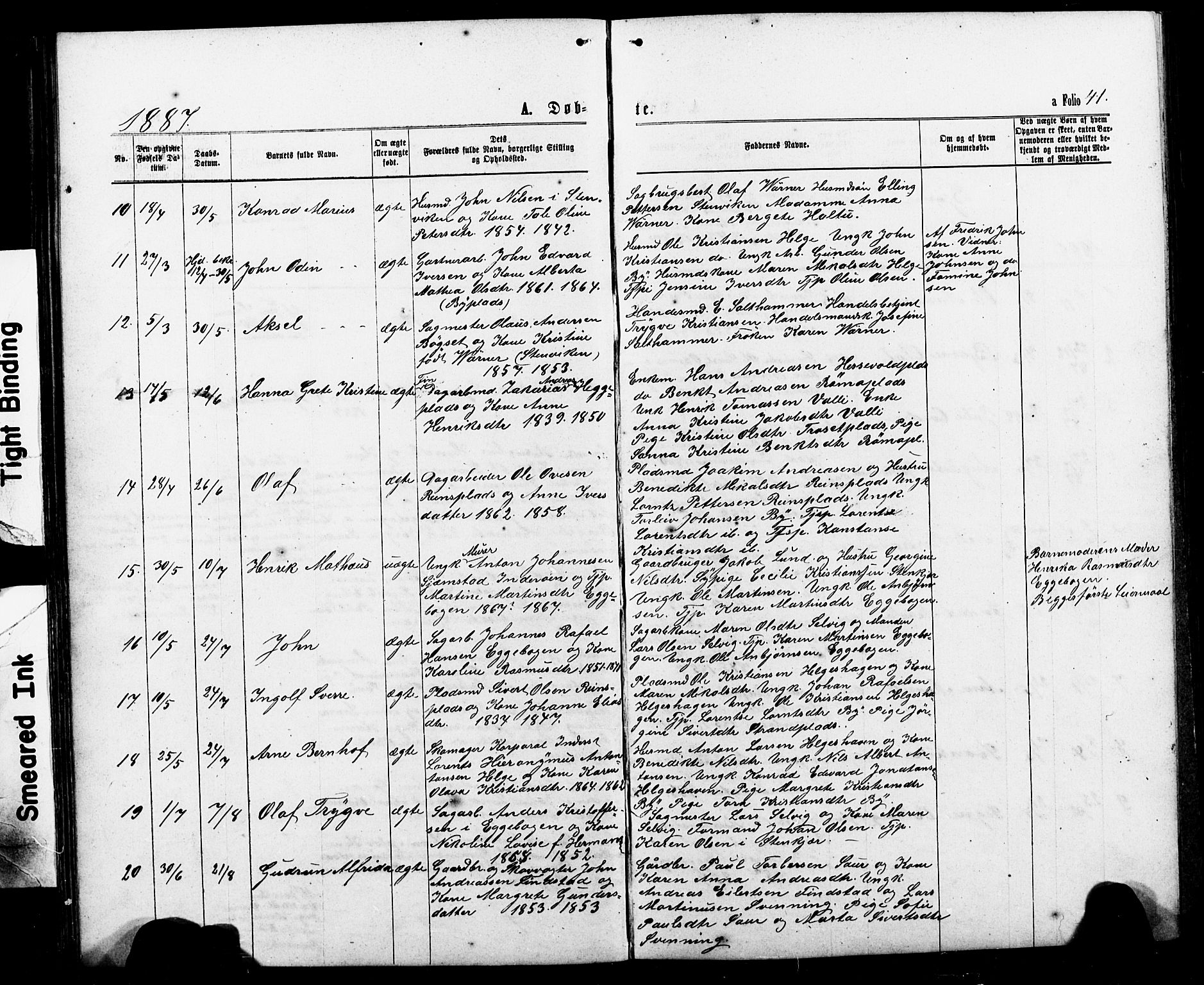 Ministerialprotokoller, klokkerbøker og fødselsregistre - Nord-Trøndelag, AV/SAT-A-1458/740/L0380: Parish register (copy) no. 740C01, 1868-1902, p. 41