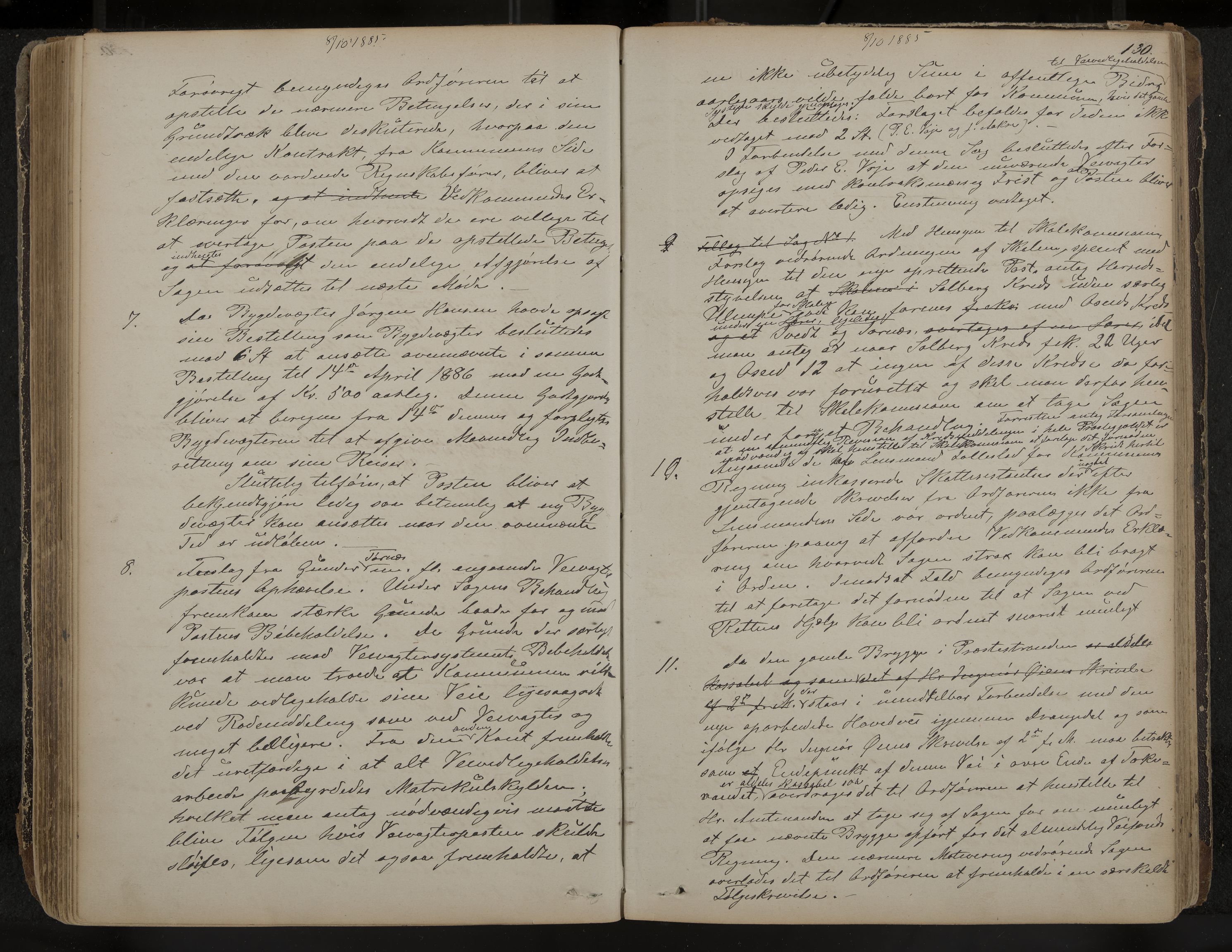 Drangedal formannskap og sentraladministrasjon, IKAK/0817021/A/L0002: Møtebok, 1870-1892, p. 130