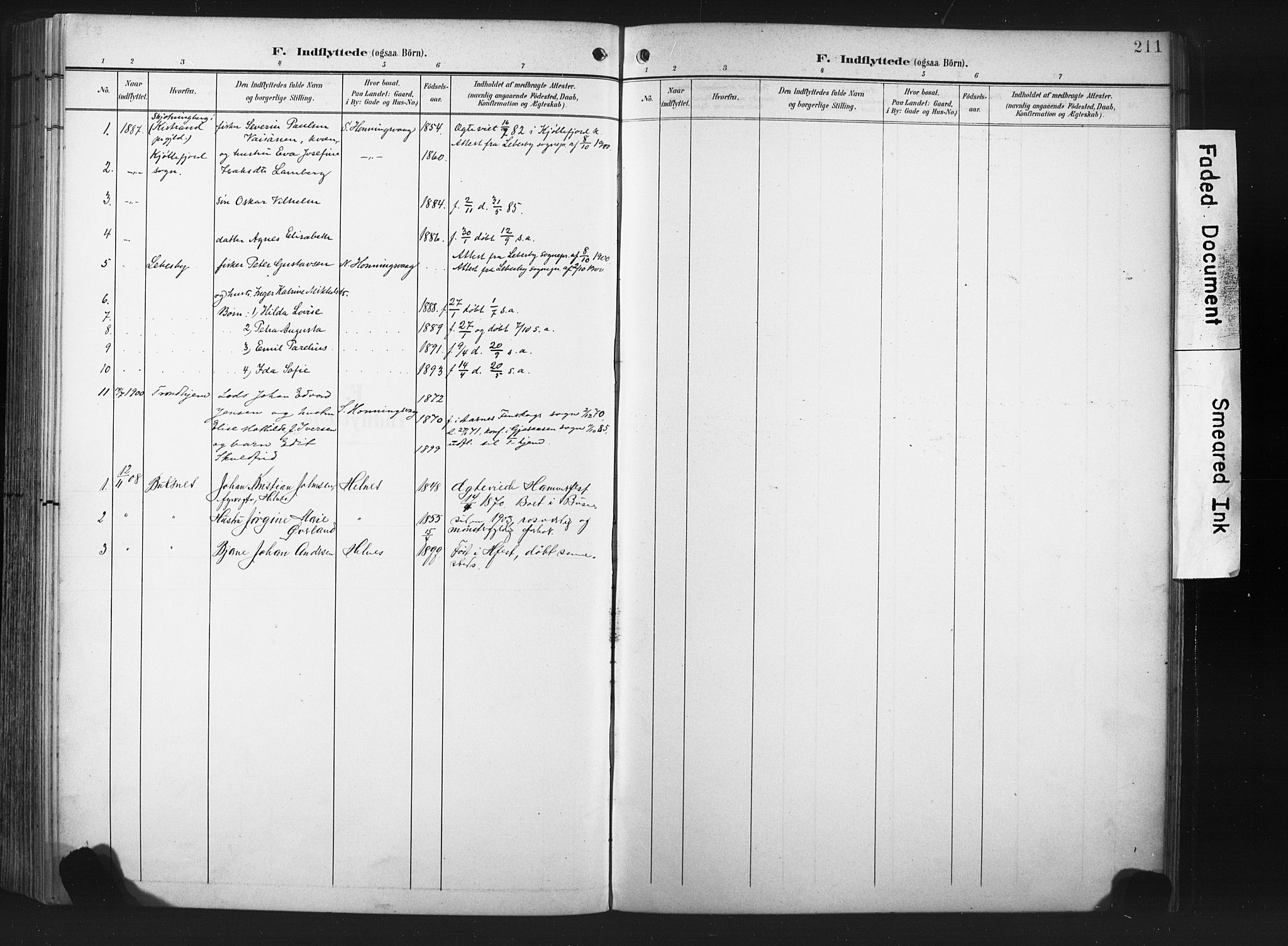 Måsøy sokneprestkontor, SATØ/S-1348/H/Ha/L0008kirke: Parish register (official) no. 8, 1900-1910, p. 211