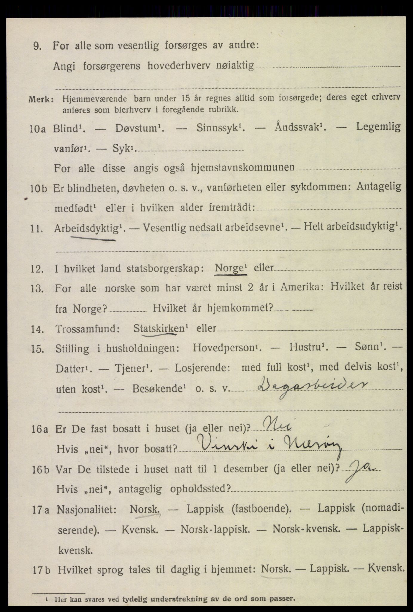 SAT, 1920 census for Nærøy, 1920, p. 2090