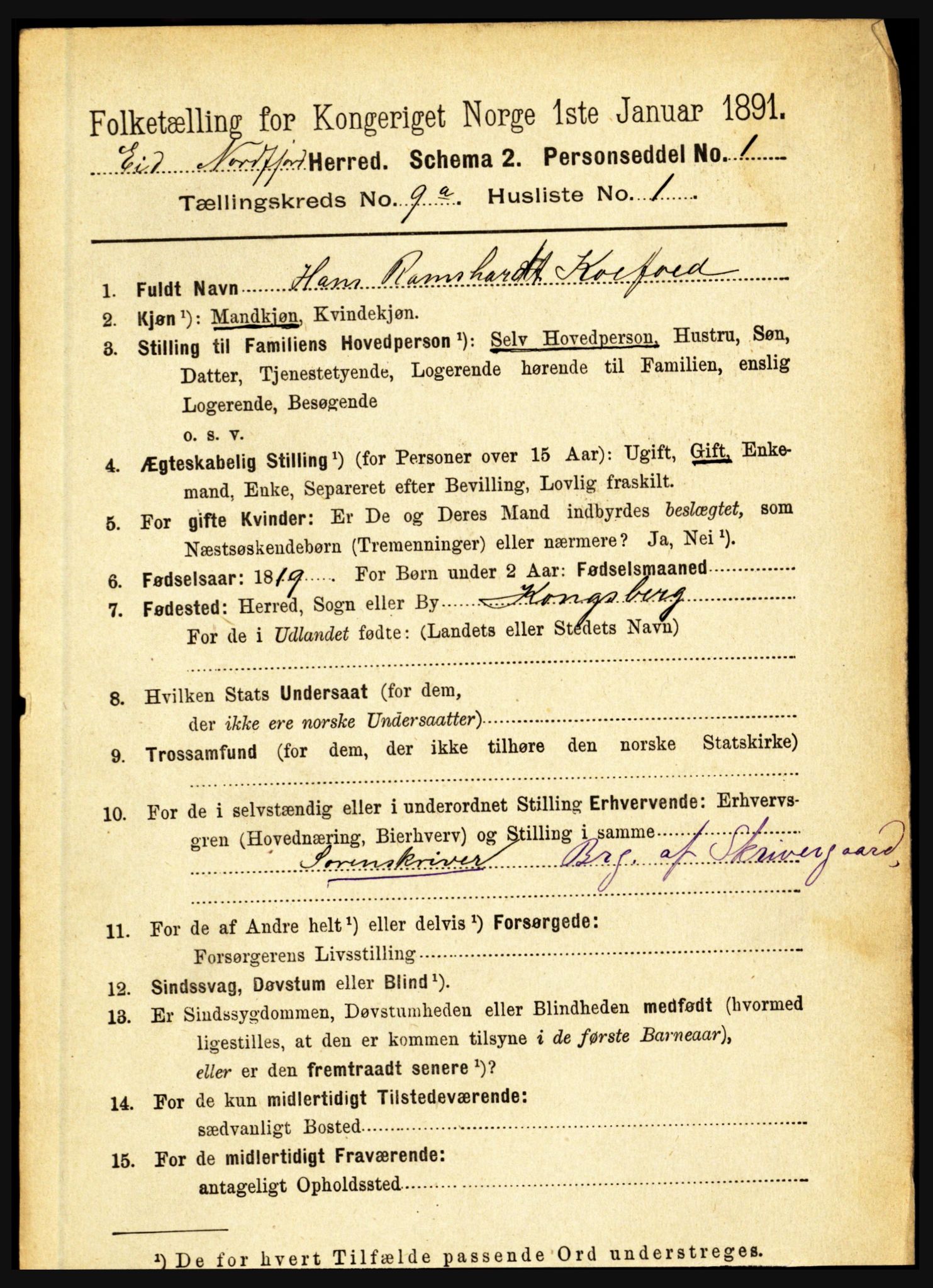 RA, 1891 census for 1443 Eid, 1891, p. 2190