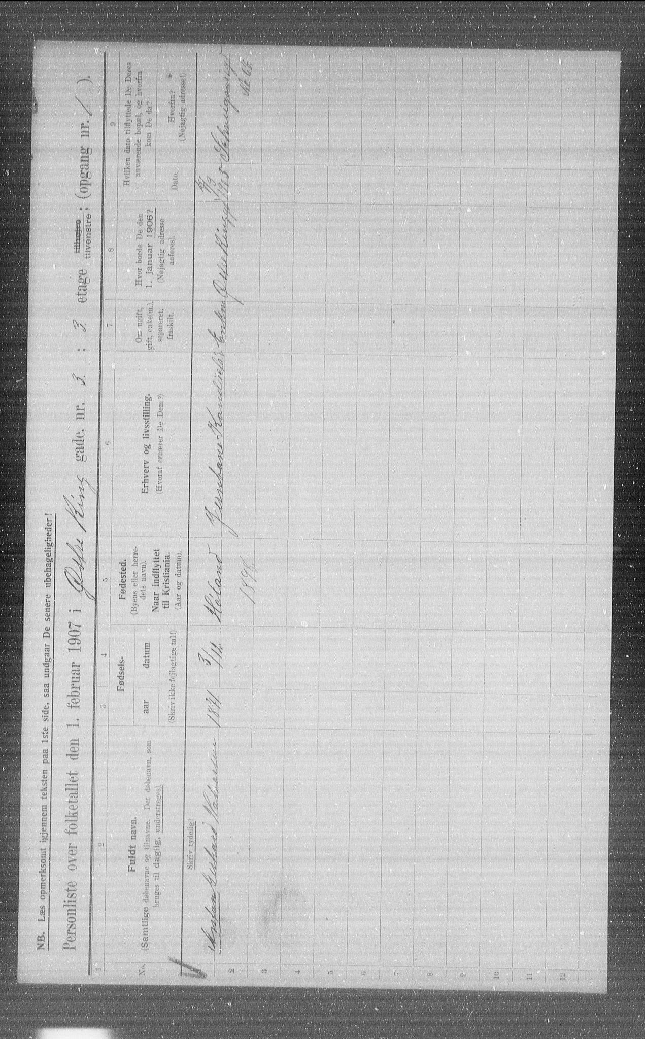 OBA, Municipal Census 1907 for Kristiania, 1907, p. 65787