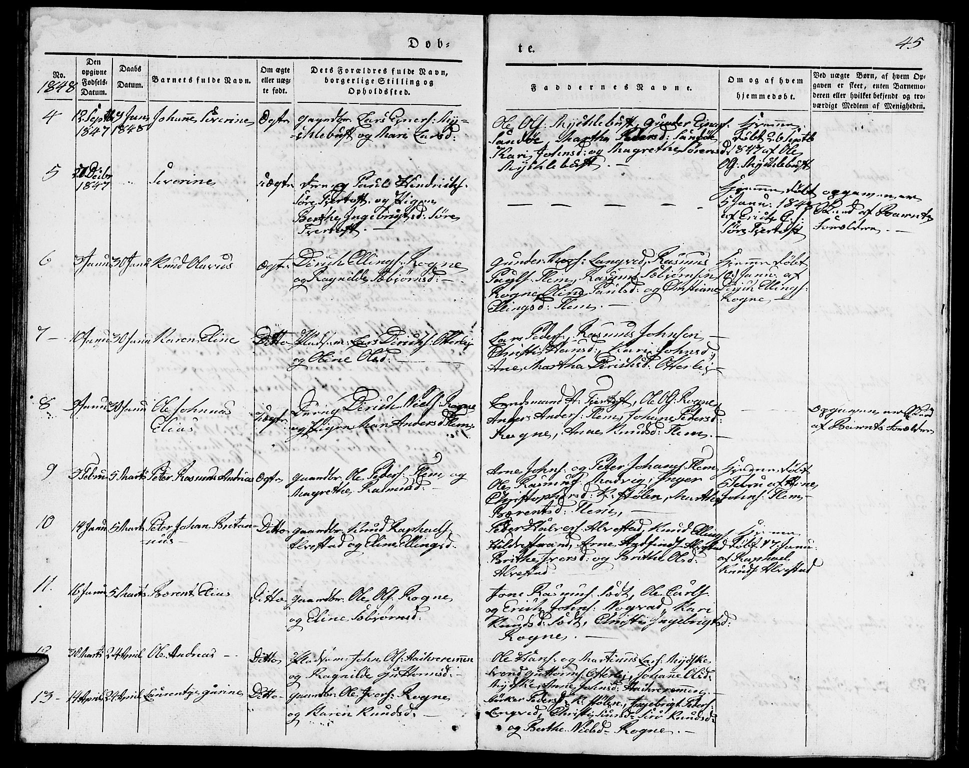 Ministerialprotokoller, klokkerbøker og fødselsregistre - Møre og Romsdal, AV/SAT-A-1454/536/L0507: Parish register (copy) no. 536C02, 1839-1859, p. 45