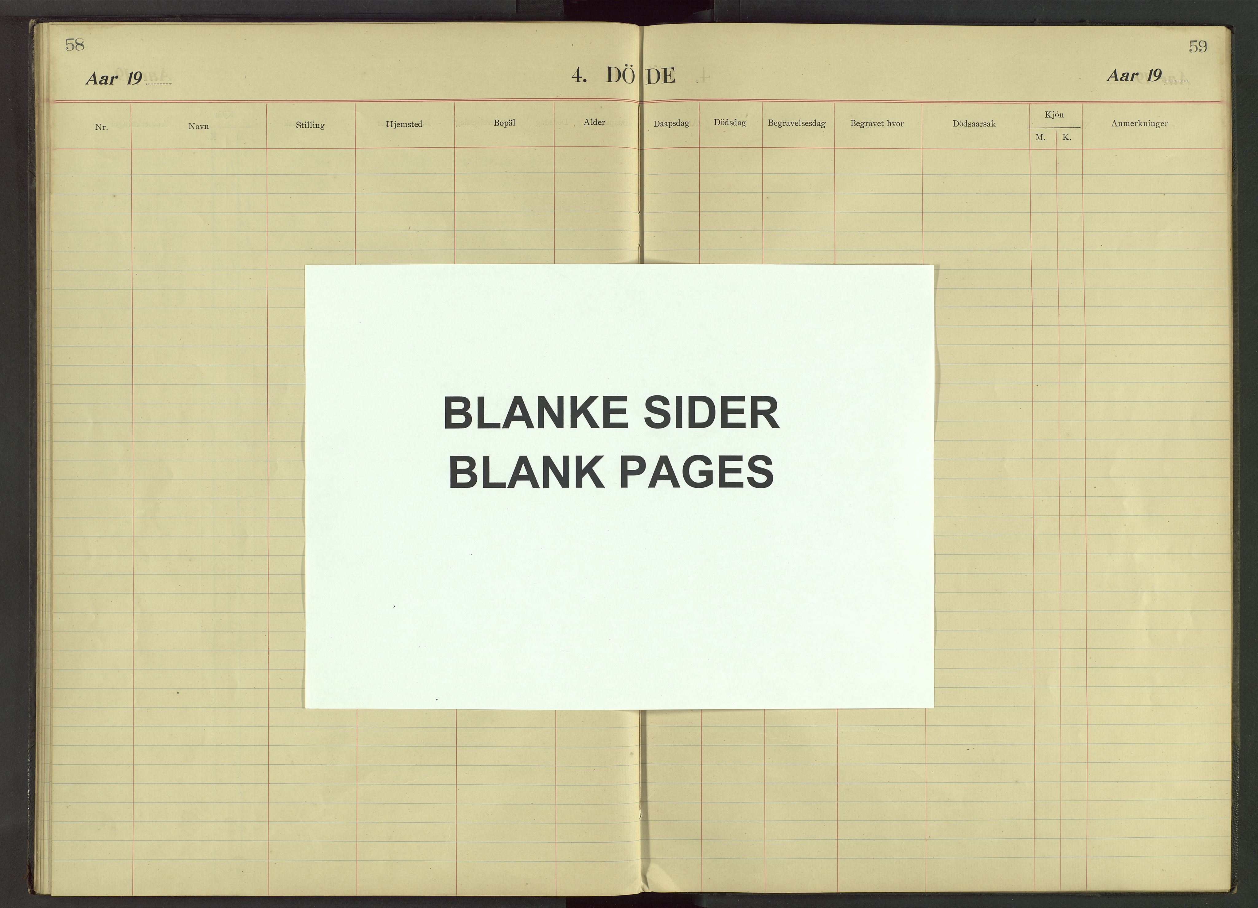 Det Norske Misjonsselskap - utland - Kina (Hunan), VID/MA-A-1065/Dm/L0034: Parish register (official) no. 72, 1910-1948, p. 58-59