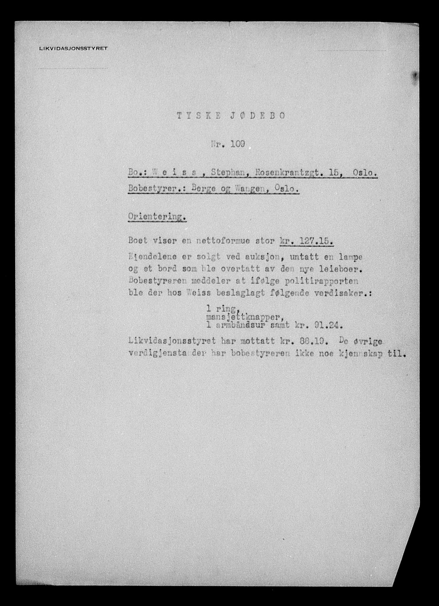 Justisdepartementet, Tilbakeføringskontoret for inndratte formuer, AV/RA-S-1564/H/Hc/Hcc/L0986: --, 1945-1947, p. 286