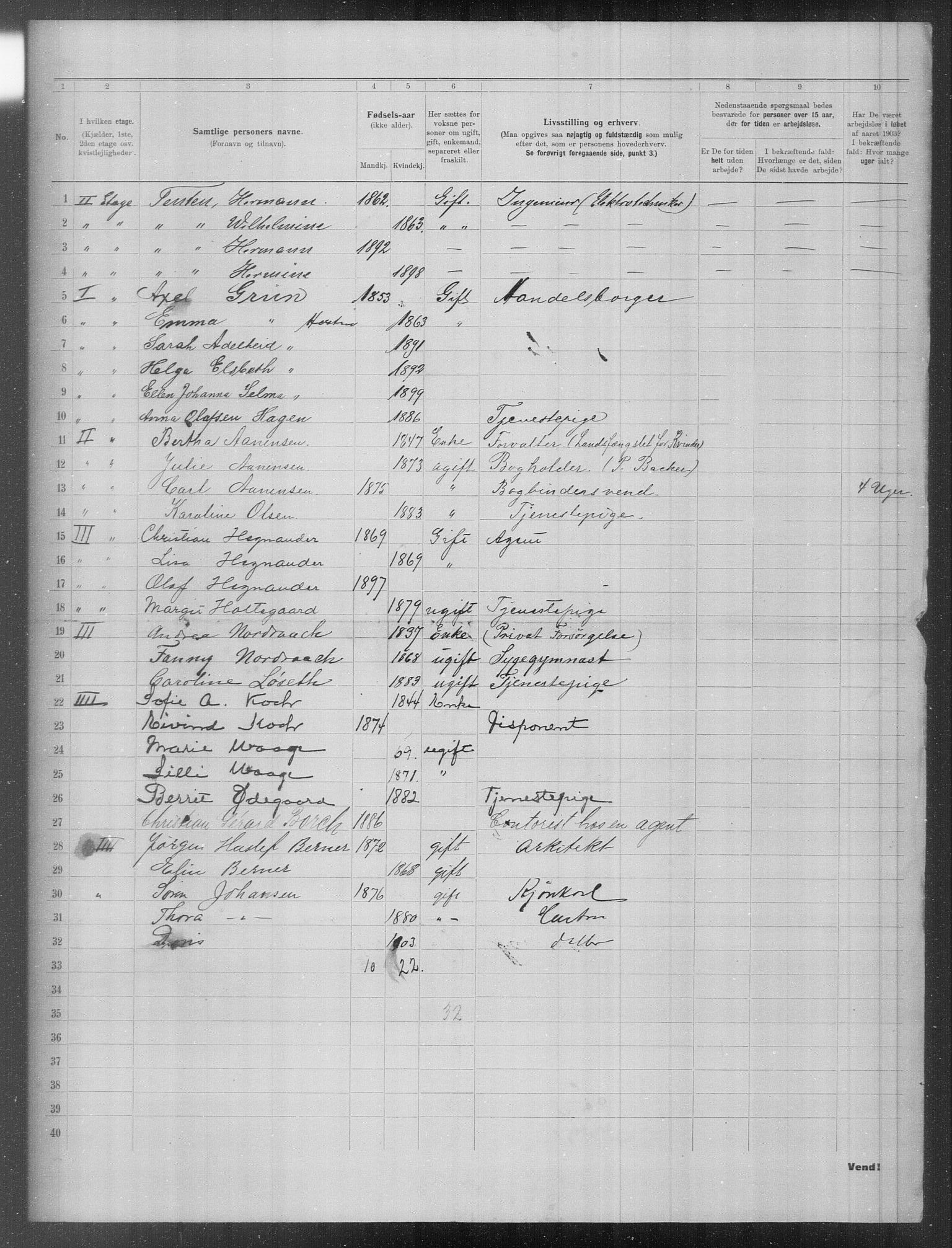 OBA, Municipal Census 1903 for Kristiania, 1903, p. 10716