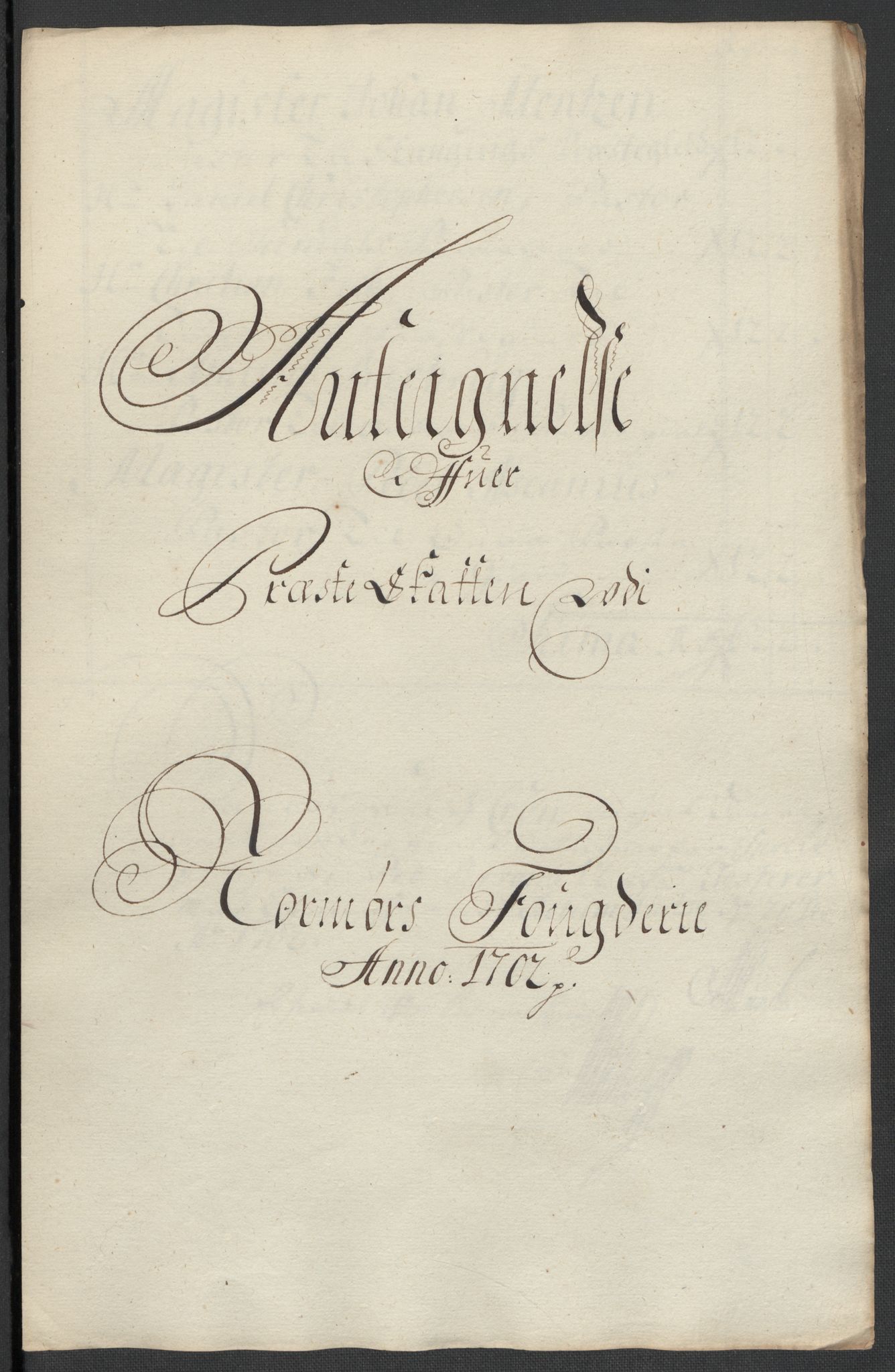 Rentekammeret inntil 1814, Reviderte regnskaper, Fogderegnskap, RA/EA-4092/R56/L3739: Fogderegnskap Nordmøre, 1700-1702, p. 436
