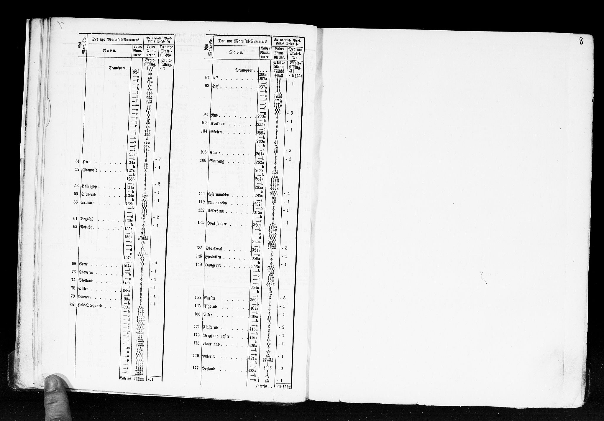 Rygh, AV/RA-PA-0034/F/Fb/L0005: Matrikkelen for 1838 - Buskerud amt (Buskerud fylke), 1838, p. 8a