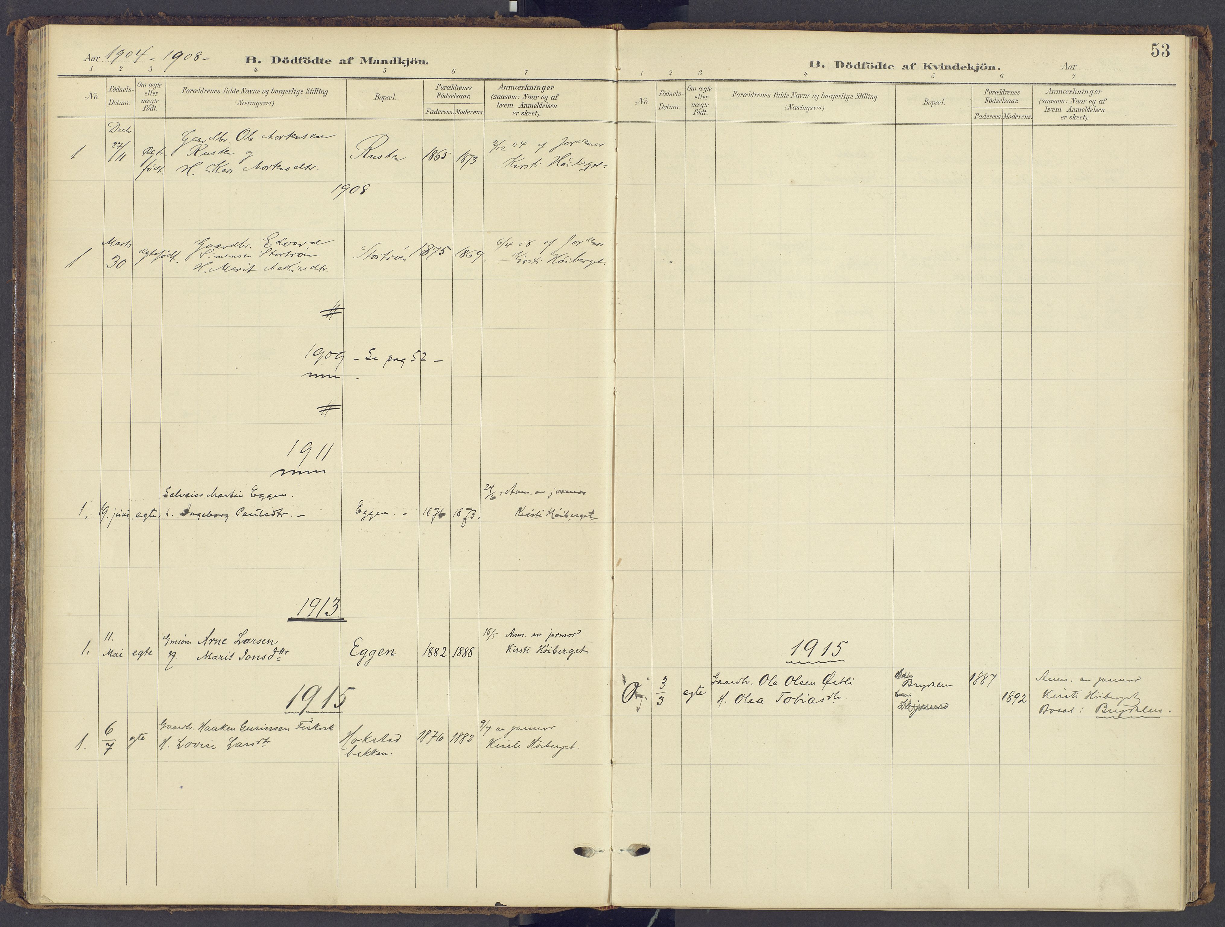 Tynset prestekontor, SAH/PREST-058/H/Ha/Haa/L0028: Parish register (official) no. 28, 1902-1929, p. 53