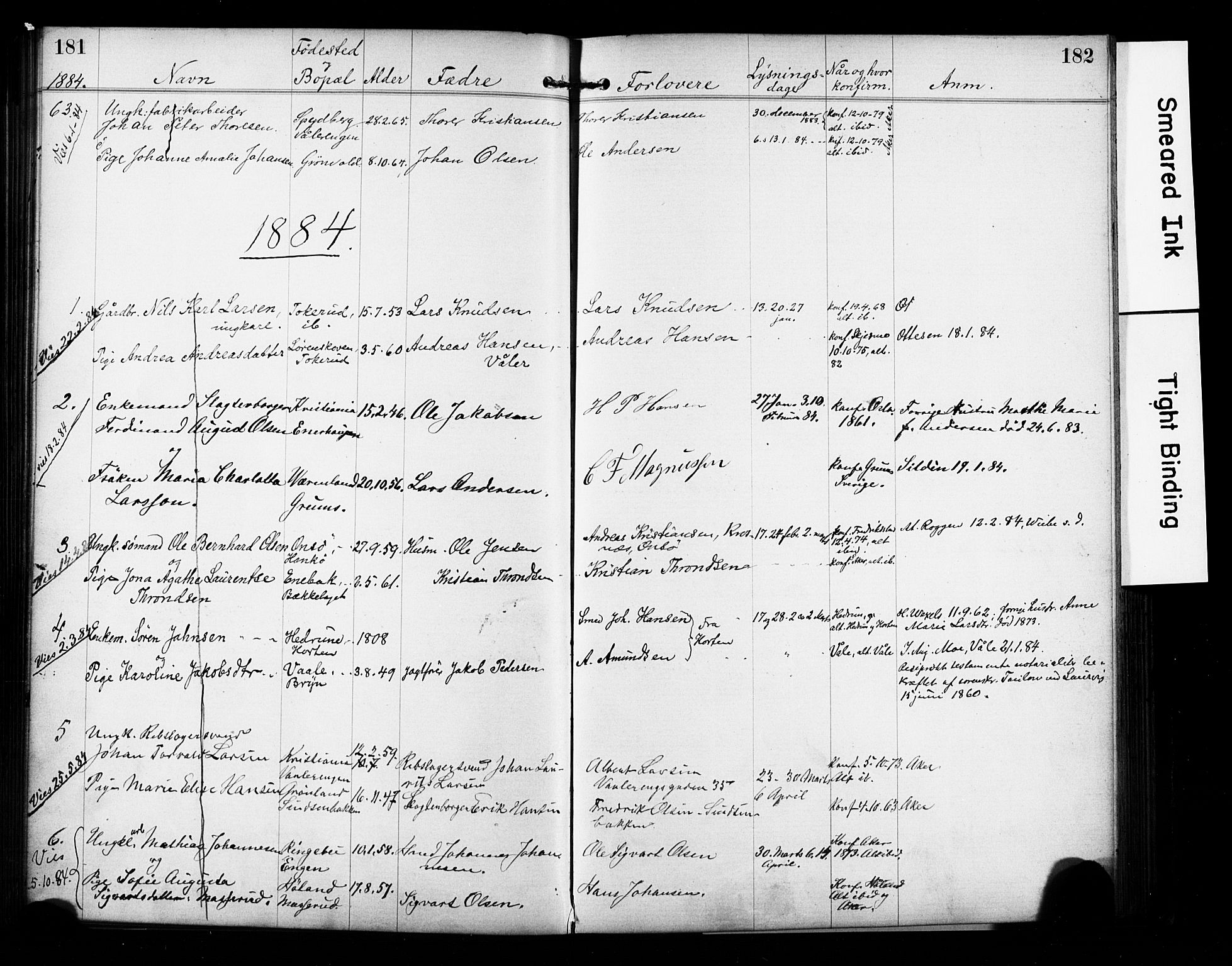 Østre Aker prestekontor Kirkebøker, SAO/A-10840/H/Ha/L0004: Banns register no. I 4, 1878-1901, p. 181-182