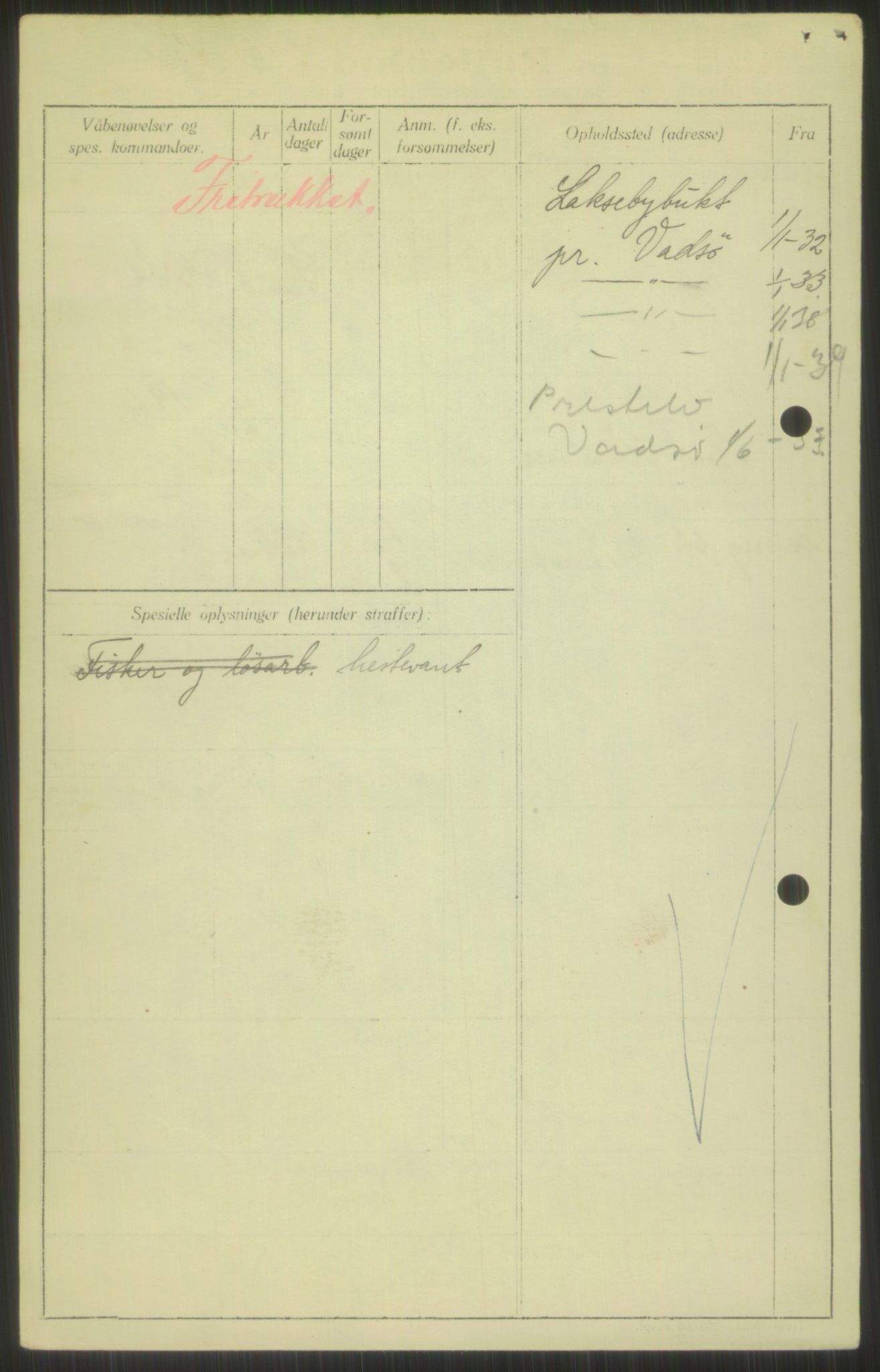 Forsvaret, Varanger bataljon, AV/RA-RAFA-2258/1/D/L0440: Rulleblad for fødte 1892-1912, 1892-1912, p. 1232