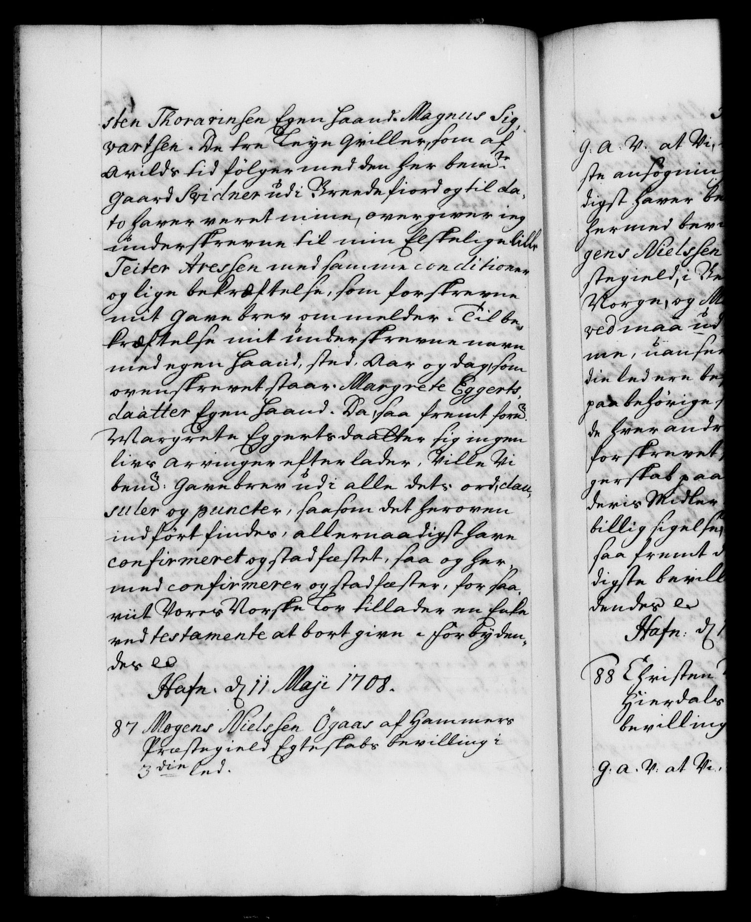 Danske Kanselli 1572-1799, AV/RA-EA-3023/F/Fc/Fca/Fcaa/L0020: Norske registre, 1708-1711, p. 64b