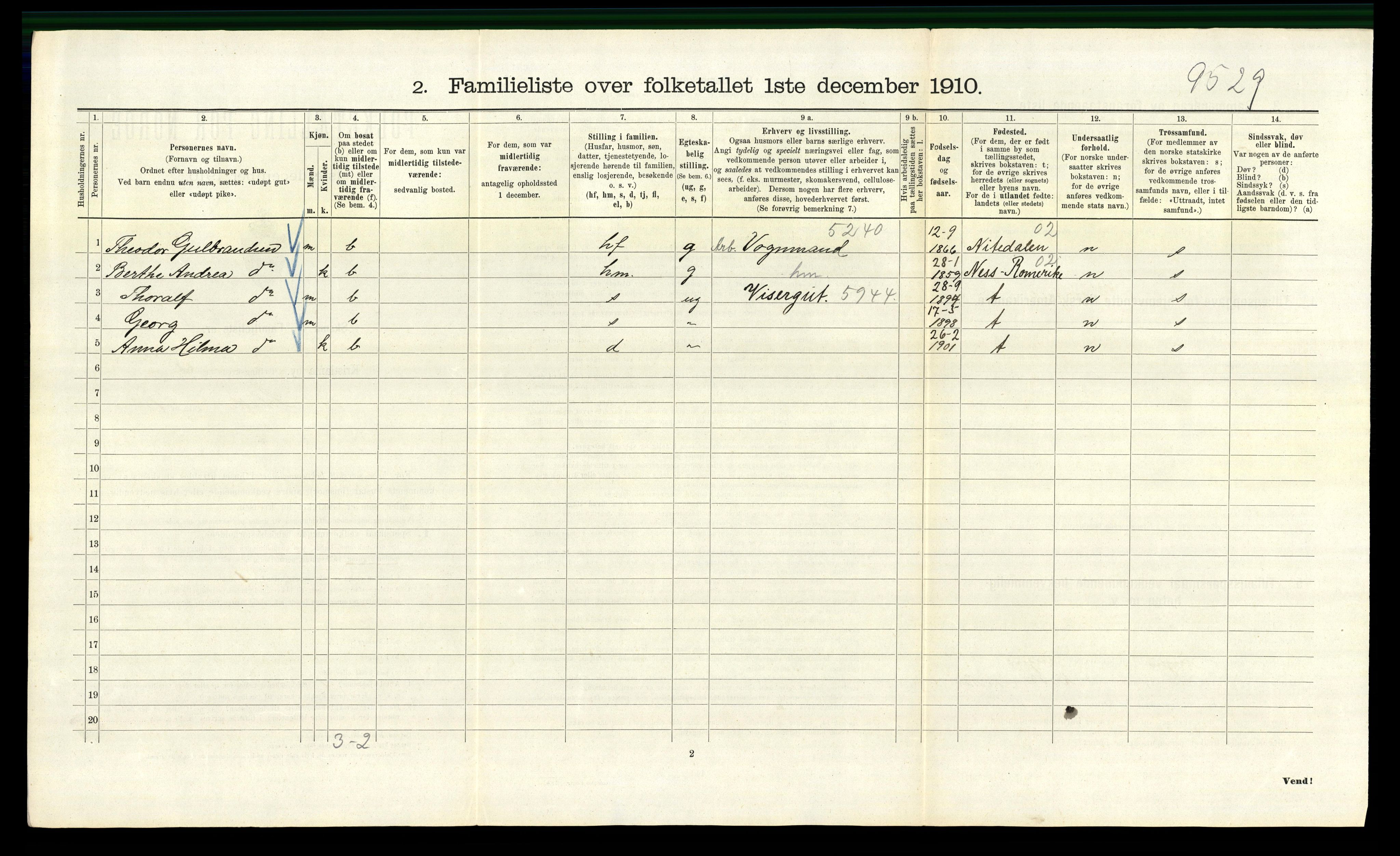 RA, 1910 census for Kristiania, 1910, p. 85424