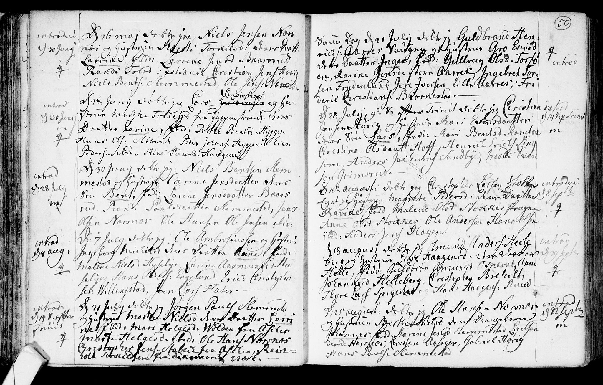 Røyken kirkebøker, AV/SAKO-A-241/F/Fa/L0003: Parish register (official) no. 3, 1782-1813, p. 50
