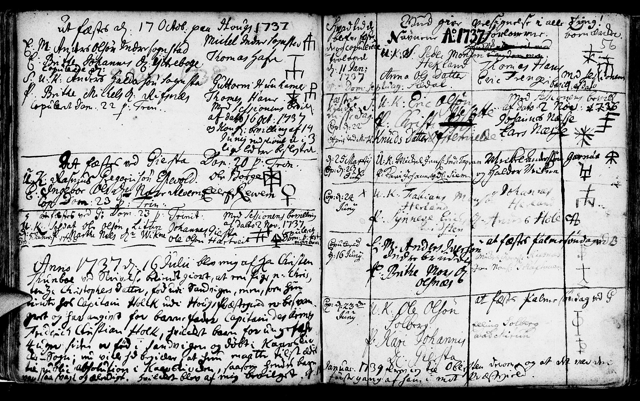Haus sokneprestembete, SAB/A-75601/H/Haa: Parish register (official) no. A 5, 1733-1747, p. 56