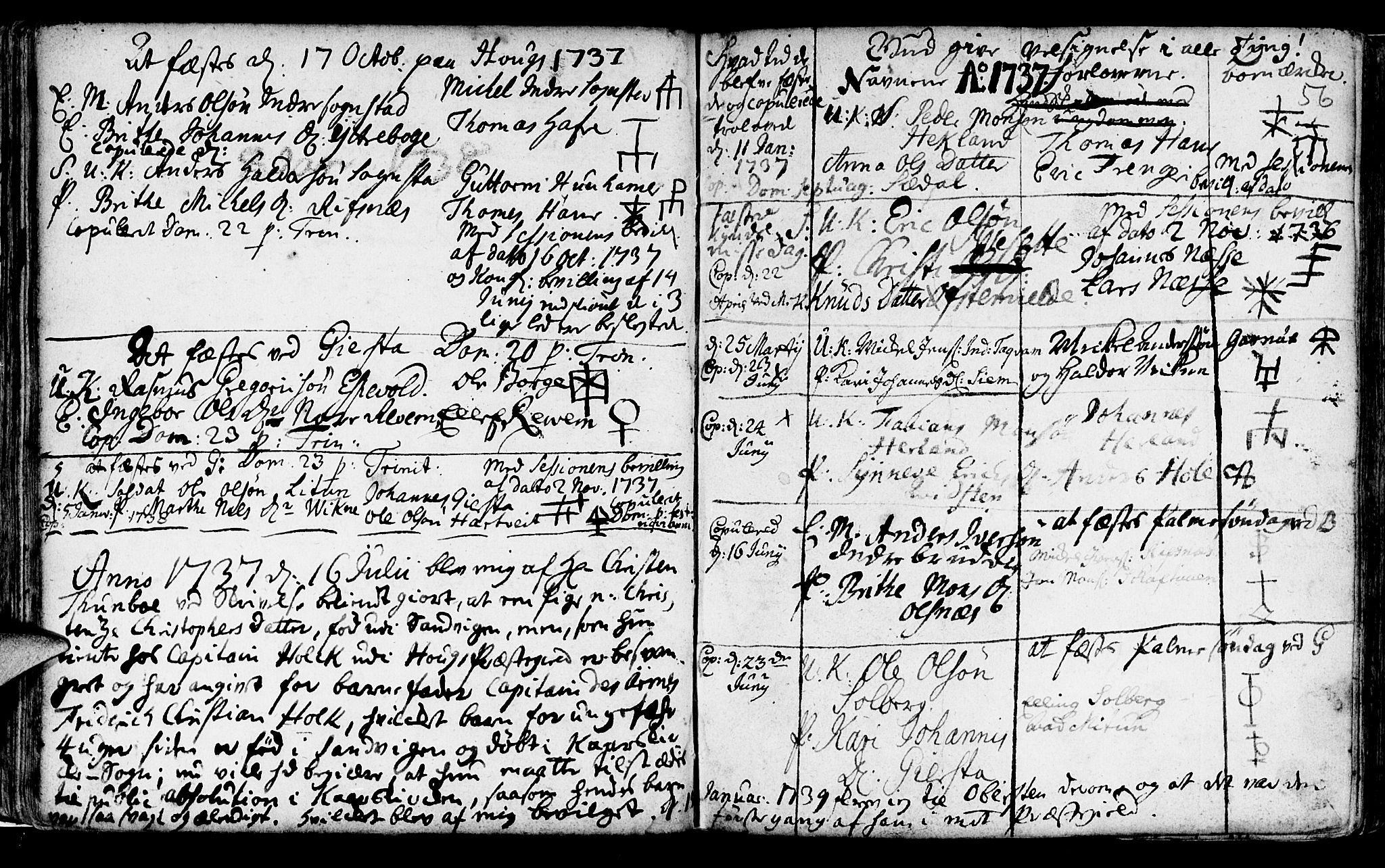 Haus sokneprestembete, AV/SAB-A-75601/H/Haa: Parish register (official) no. A 5, 1733-1747, p. 56