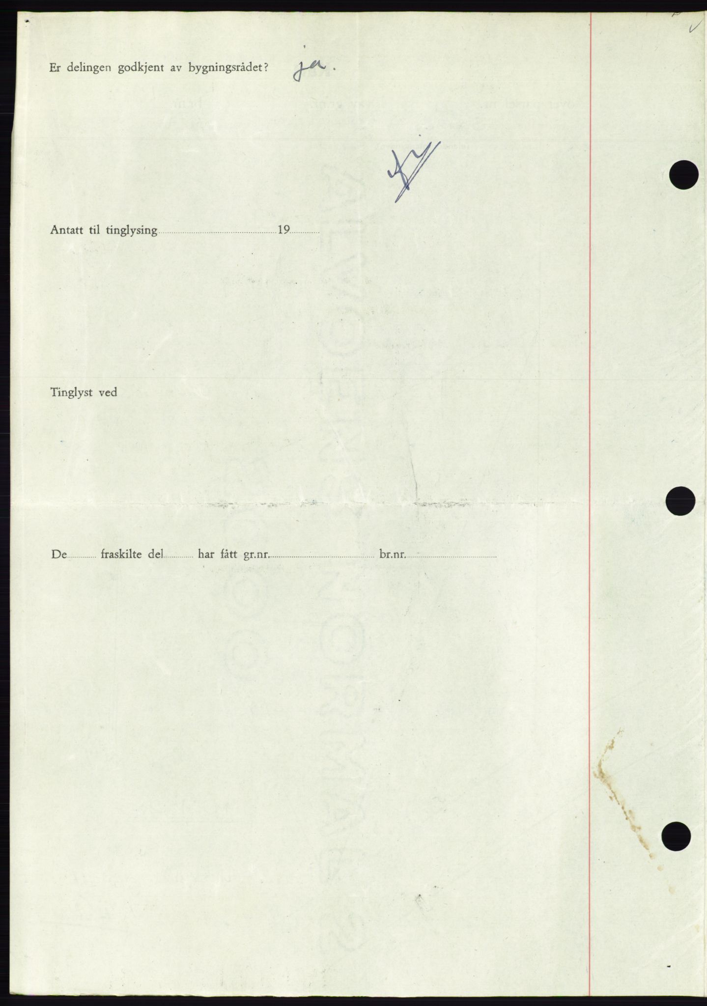 Søre Sunnmøre sorenskriveri, AV/SAT-A-4122/1/2/2C/L0081: Mortgage book no. 7A, 1947-1948, Diary no: : 1300/1947