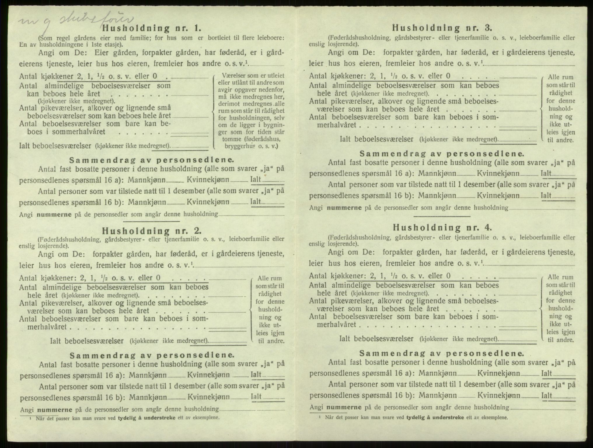 SAB, 1920 census for Hamre, 1920, p. 318