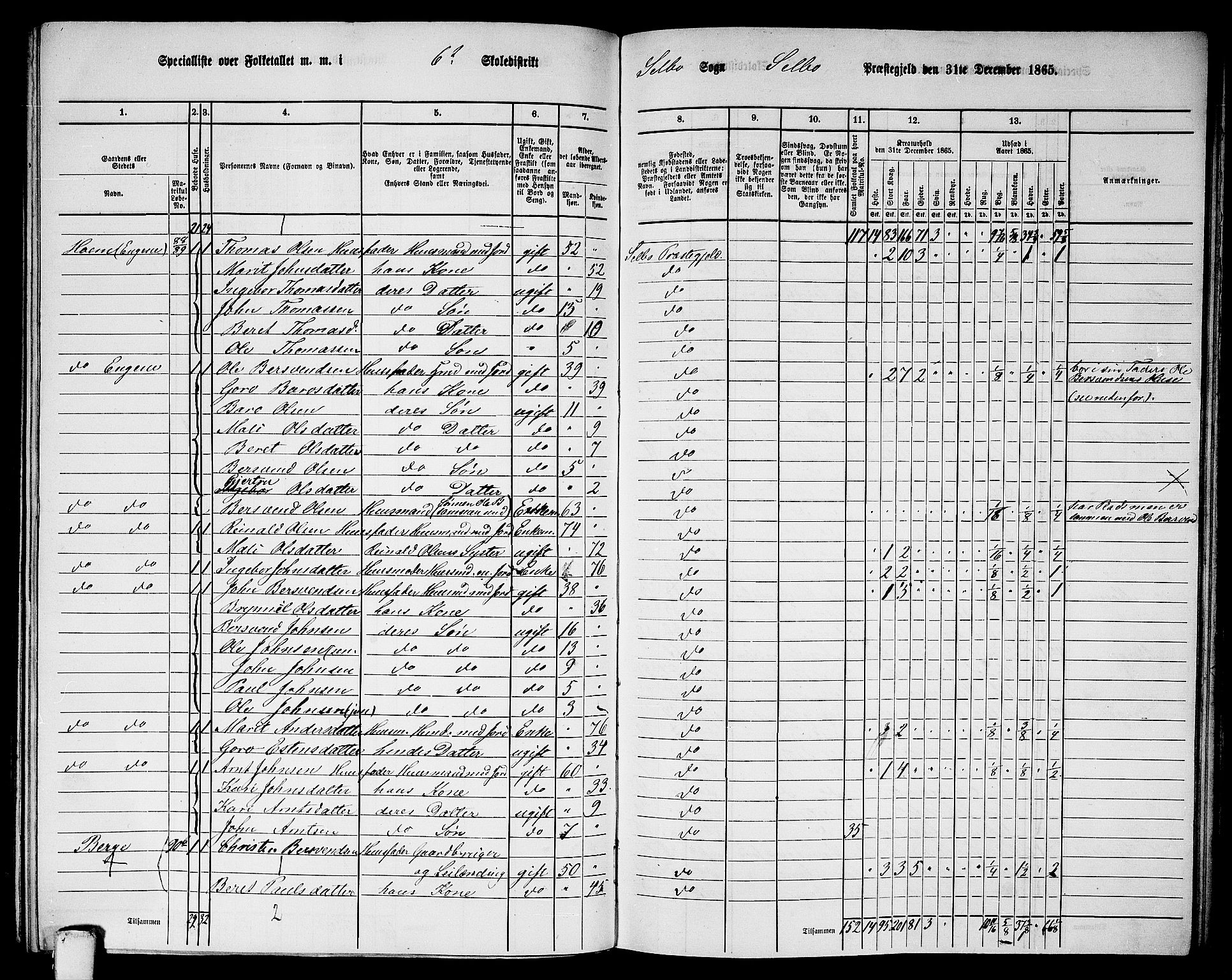 RA, 1865 census for Selbu, 1865, p. 108