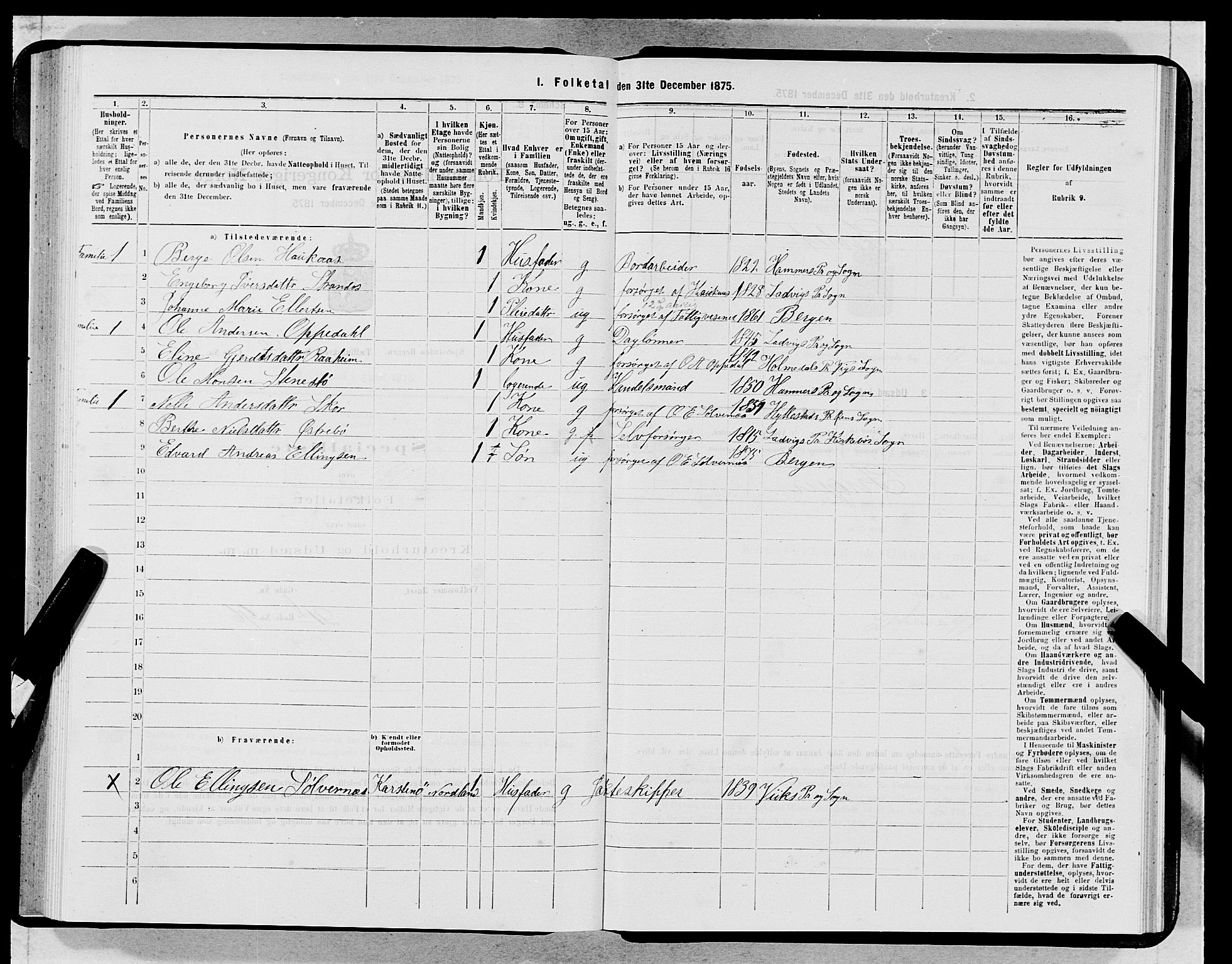 SAB, 1875 census for 1301 Bergen, 1875, p. 4769