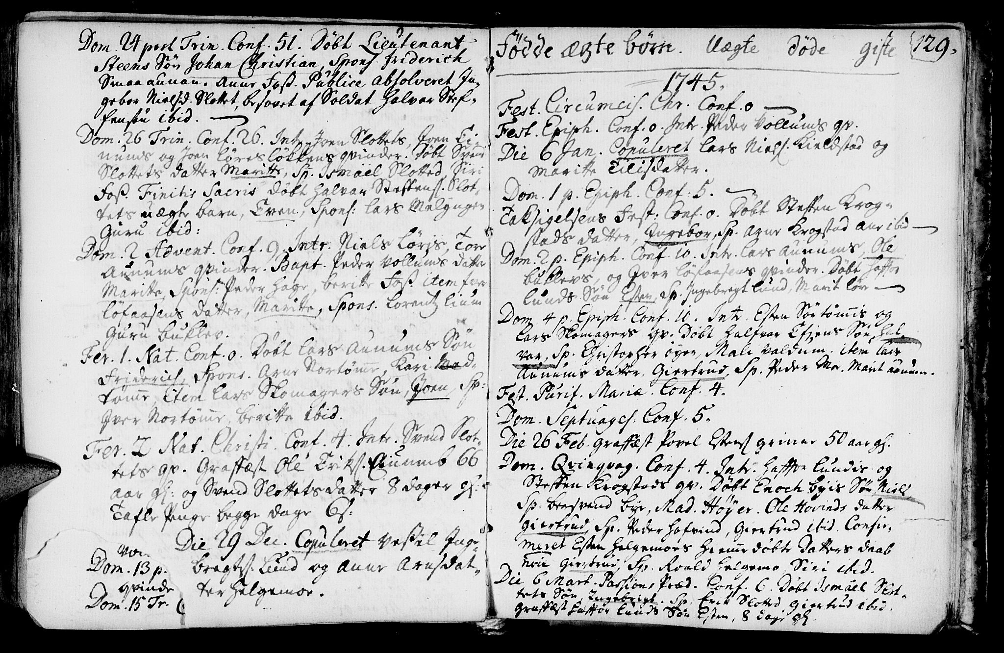 Ministerialprotokoller, klokkerbøker og fødselsregistre - Sør-Trøndelag, SAT/A-1456/692/L1101: Parish register (official) no. 692A01, 1690-1746, p. 129
