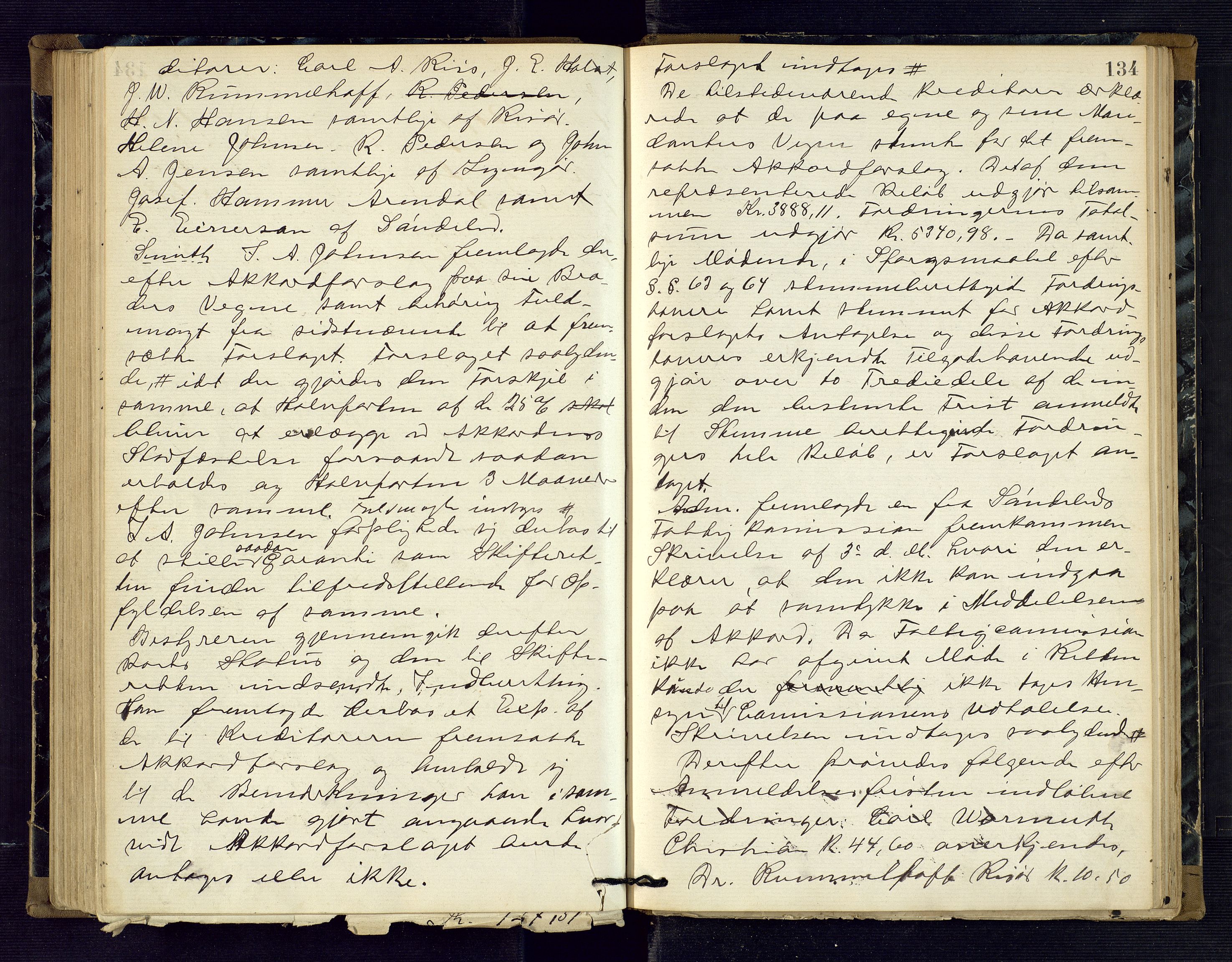 Risør byfogd, AV/SAK-1222-0005/H/Hc/L0004: Skifteprotokoll nr. 3B, 1882-1886, p. 134