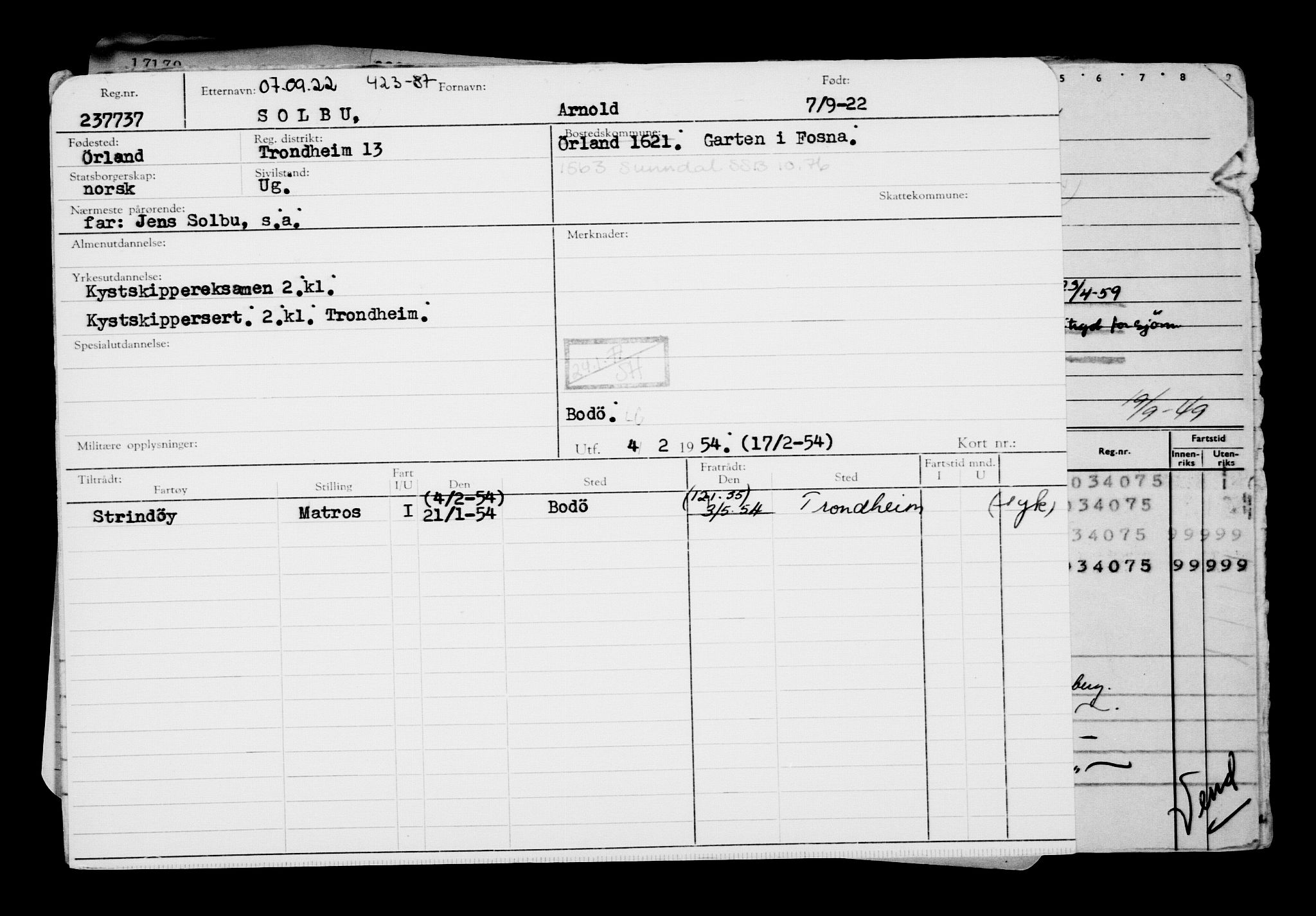 Direktoratet for sjømenn, AV/RA-S-3545/G/Gb/L0210: Hovedkort, 1922, p. 473