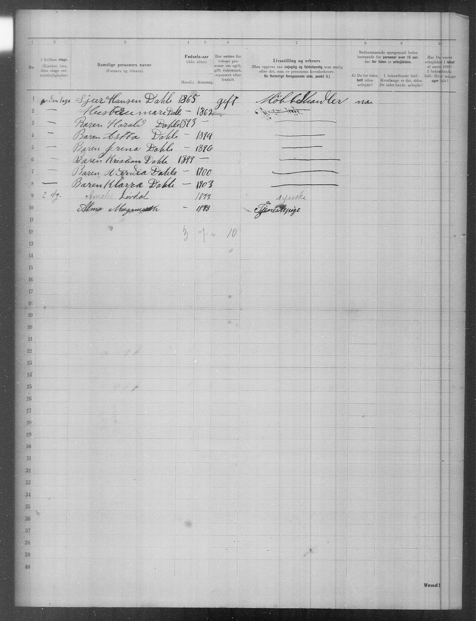 OBA, Municipal Census 1903 for Kristiania, 1903, p. 6200