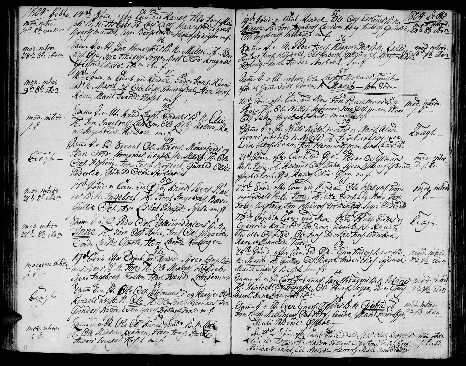 Ministerialprotokoller, klokkerbøker og fødselsregistre - Møre og Romsdal, SAT/A-1454/595/L1040: Parish register (official) no. 595A02, 1797-1819, p. 63