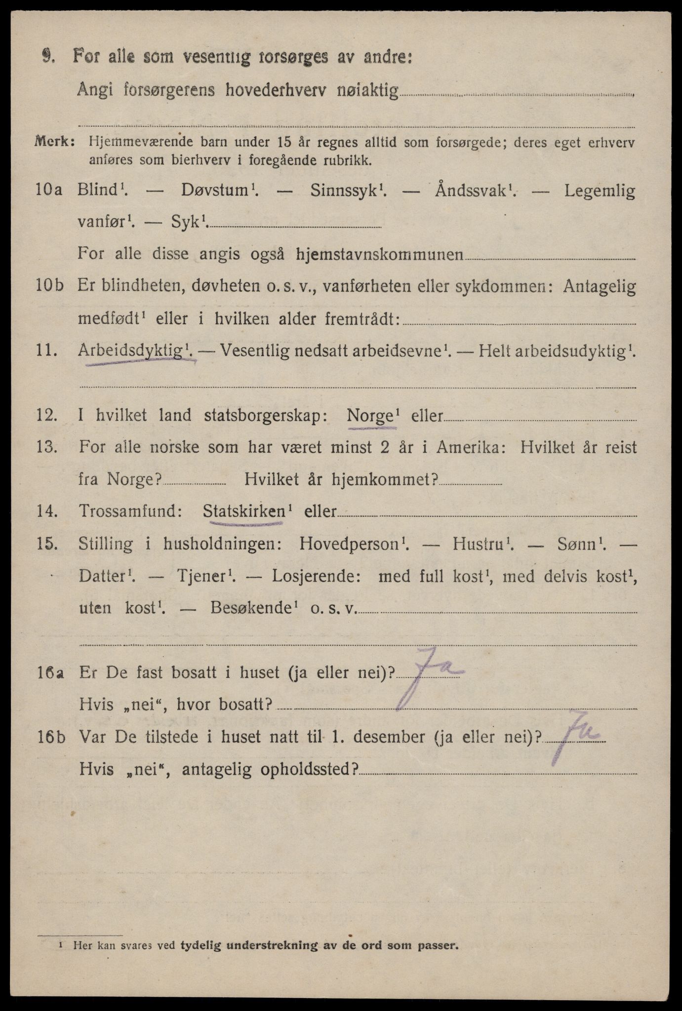 SAST, 1920 census for Bjerkreim, 1920, p. 1615