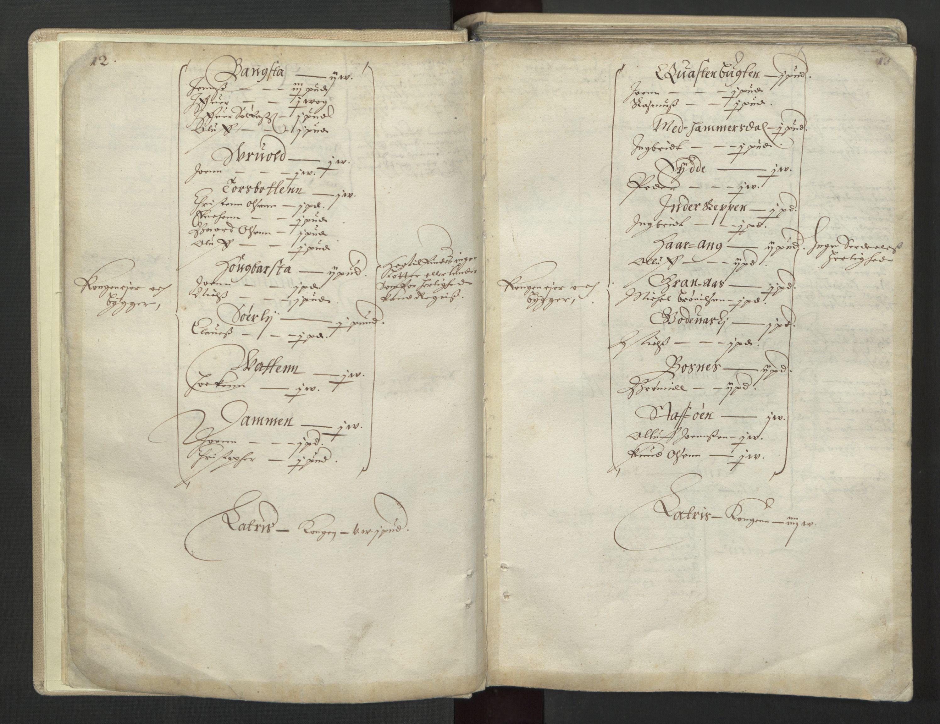 Rentekammeret inntil 1814, Realistisk ordnet avdeling, AV/RA-EA-4070/L/L0030/0001: Nordland lagdømme: / Alminnelig jordebok for Helgeland, Salten, Lofoten, Vesterålen, Andenes og Senja., 1661, p. 12-13