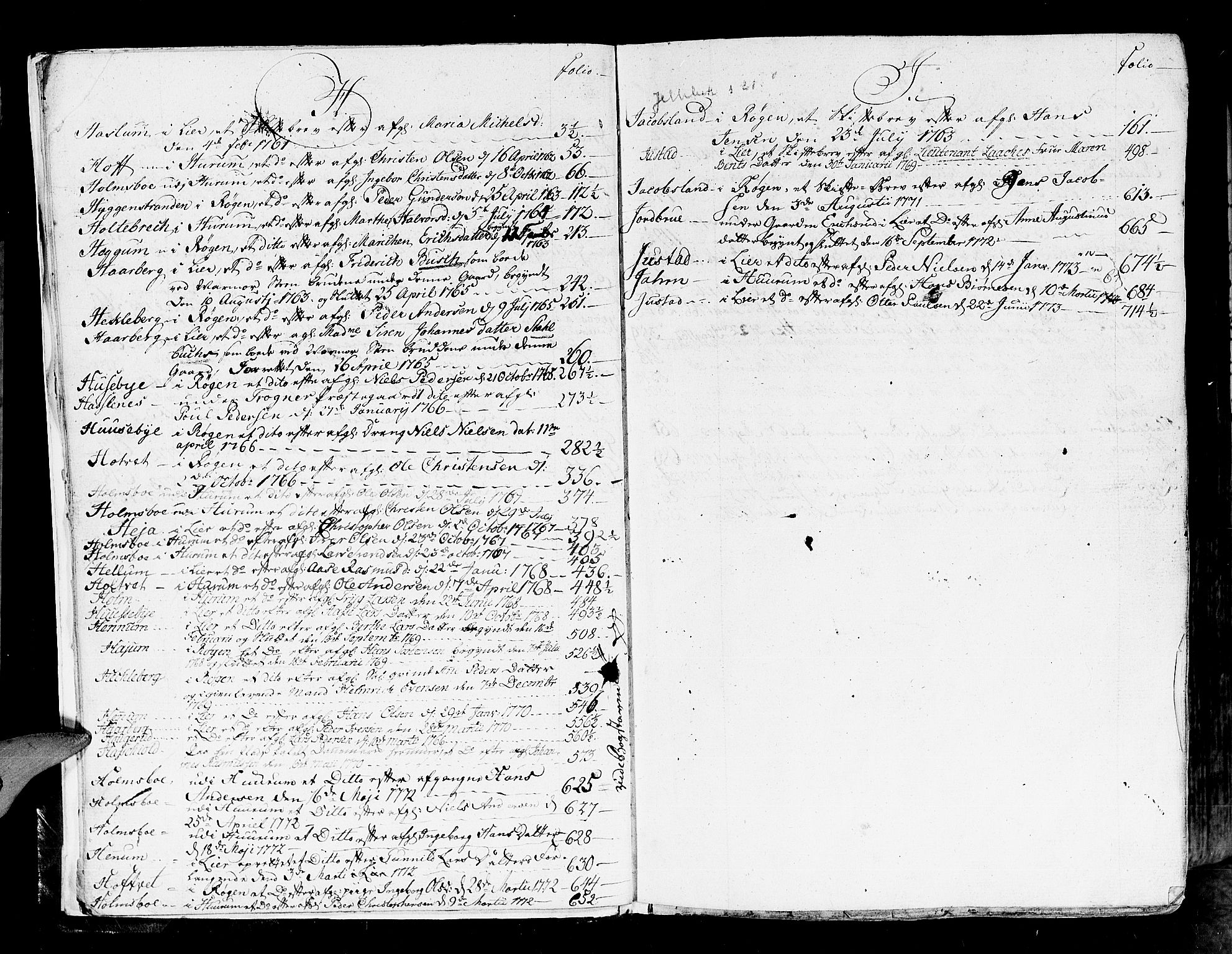 Lier, Røyken og Hurum sorenskriveri, AV/SAKO-A-89/H/Hc/L0005: Skifteprotokoll, 1760-1774