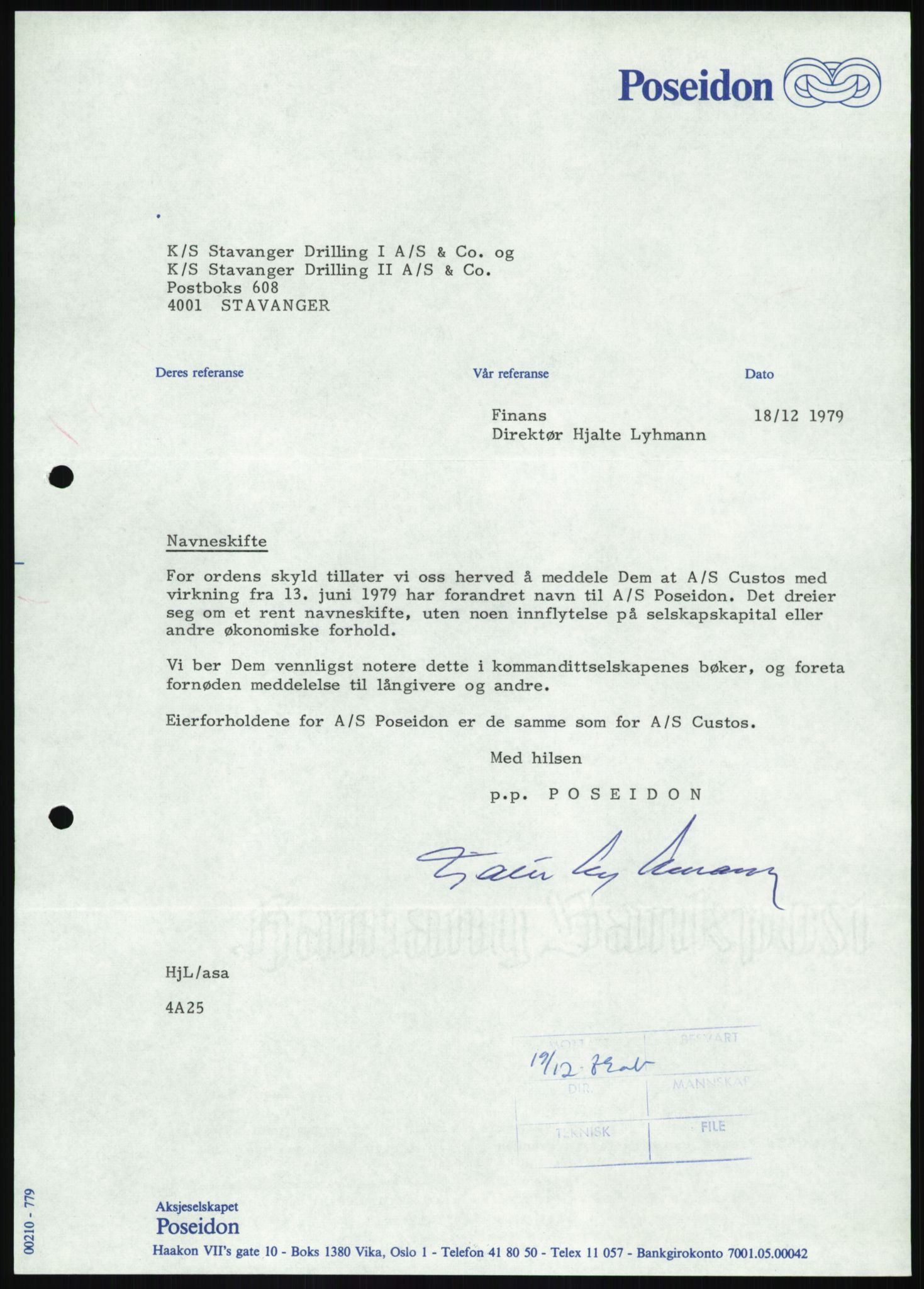 Pa 1503 - Stavanger Drilling AS, SAST/A-101906/D/L0007: Korrespondanse og saksdokumenter, 1974-1981, p. 1158