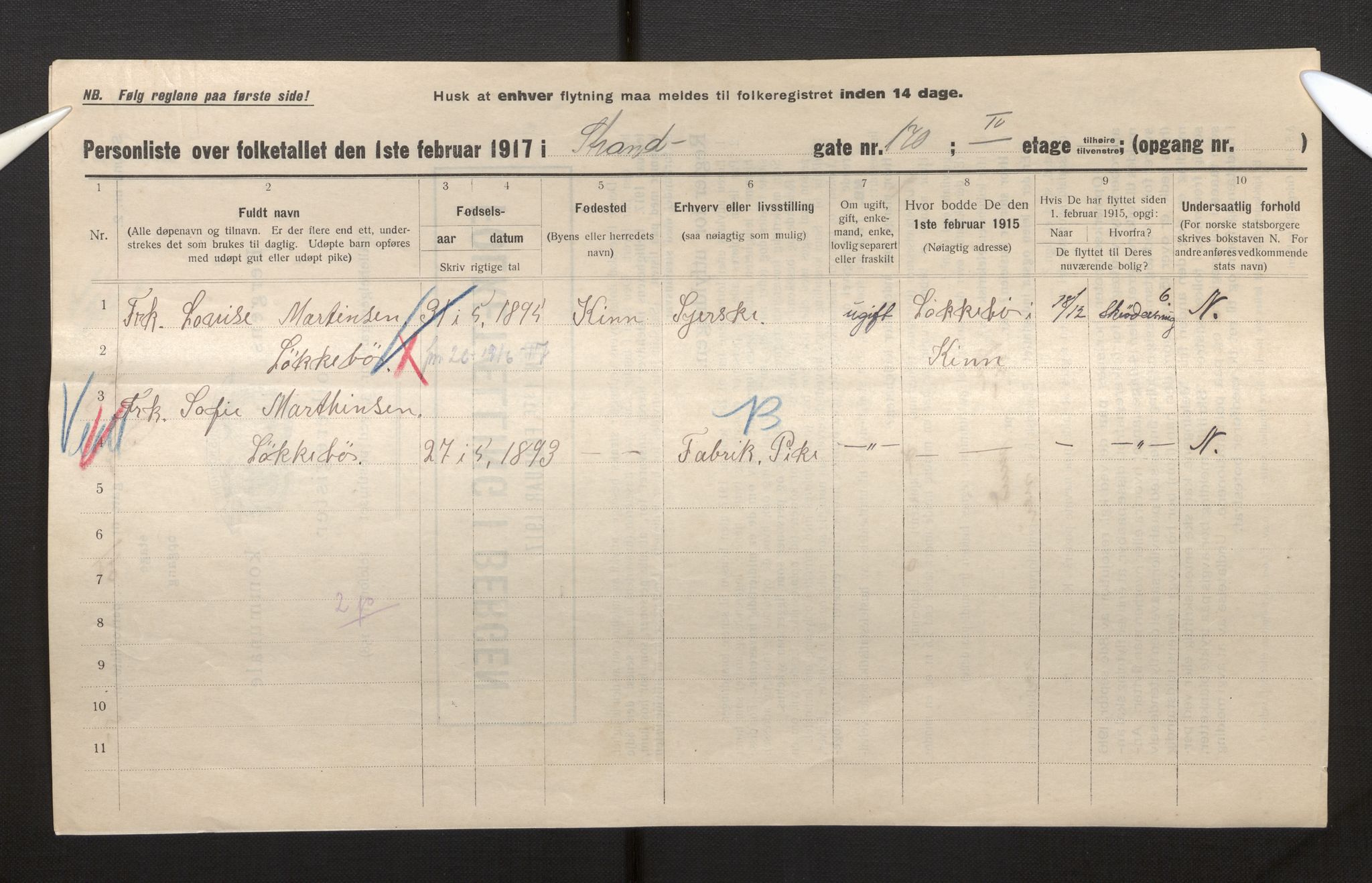 SAB, Municipal Census 1917 for Bergen, 1917, p. 38396