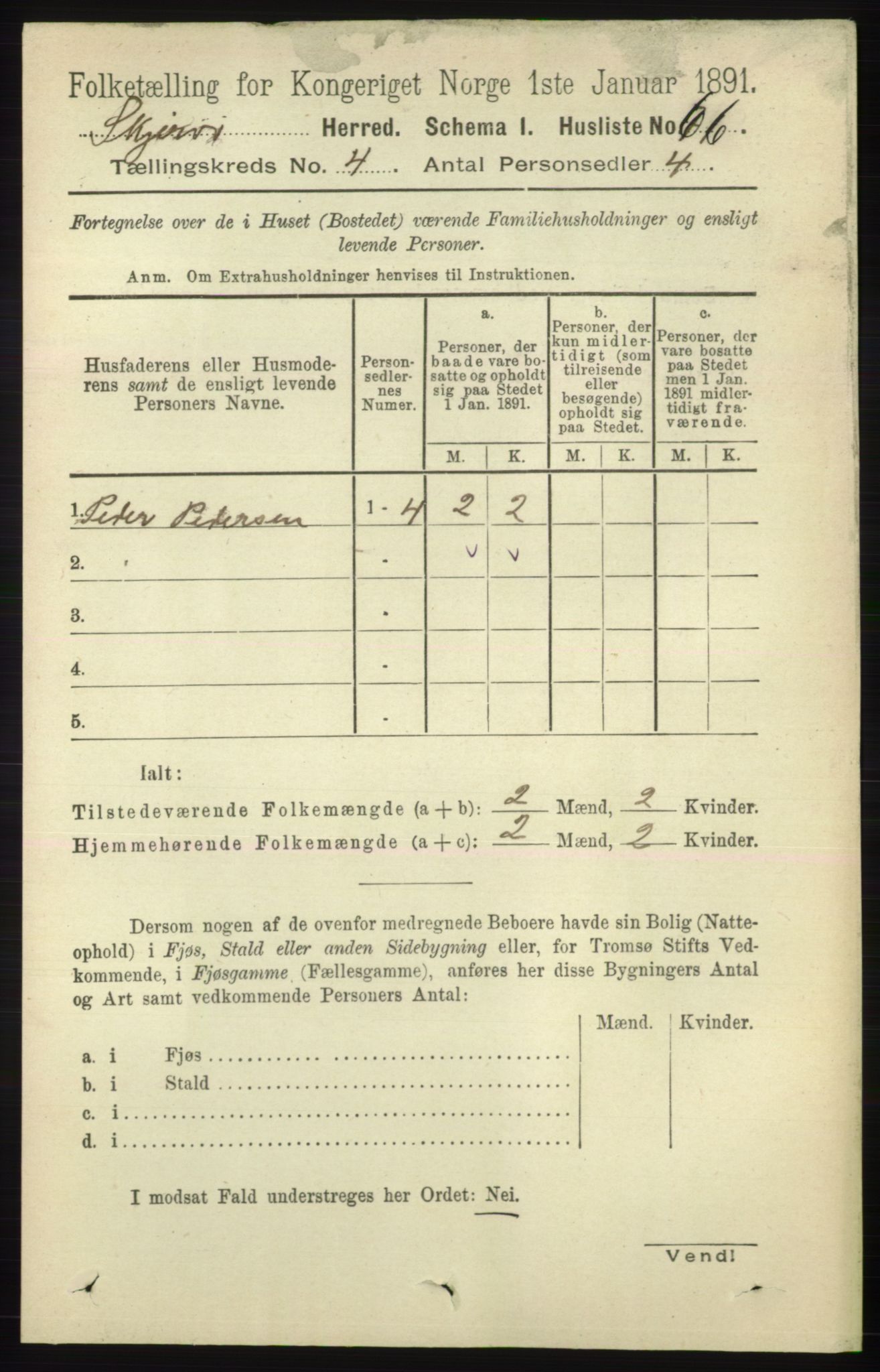 RA, 1891 census for 1941 Skjervøy, 1891, p. 2289