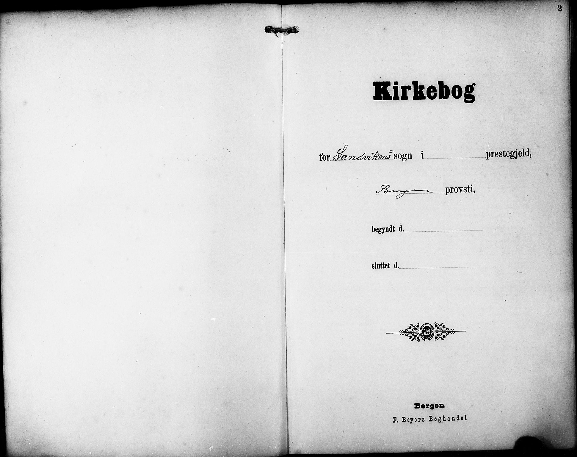 Sandviken Sokneprestembete, AV/SAB-A-77601/H/Hb/L0017: Parish register (copy) no. E 1, 1903-1926, p. 2