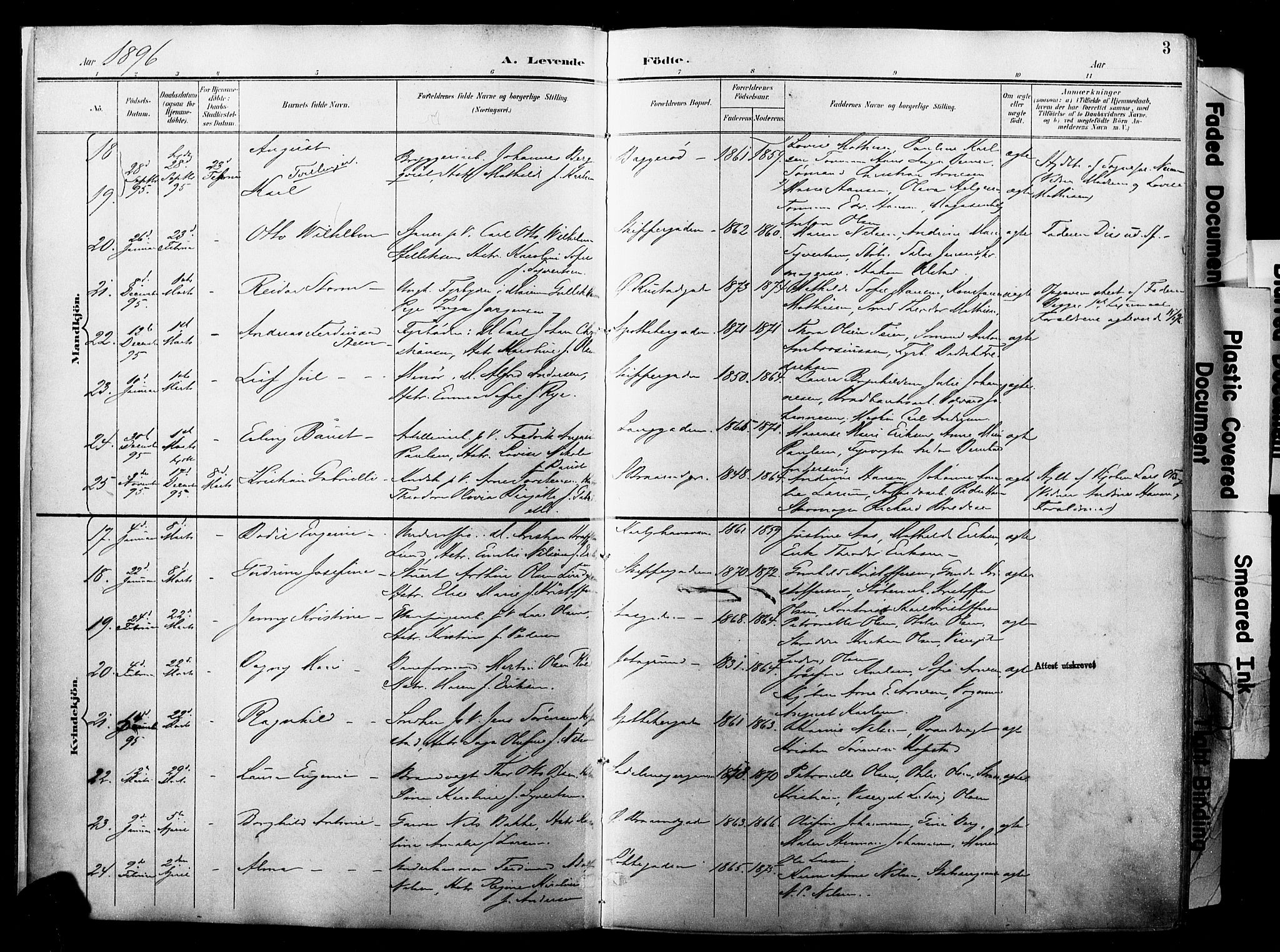 Horten kirkebøker, AV/SAKO-A-348/F/Fa/L0005: Parish register (official) no. 5, 1896-1904, p. 3