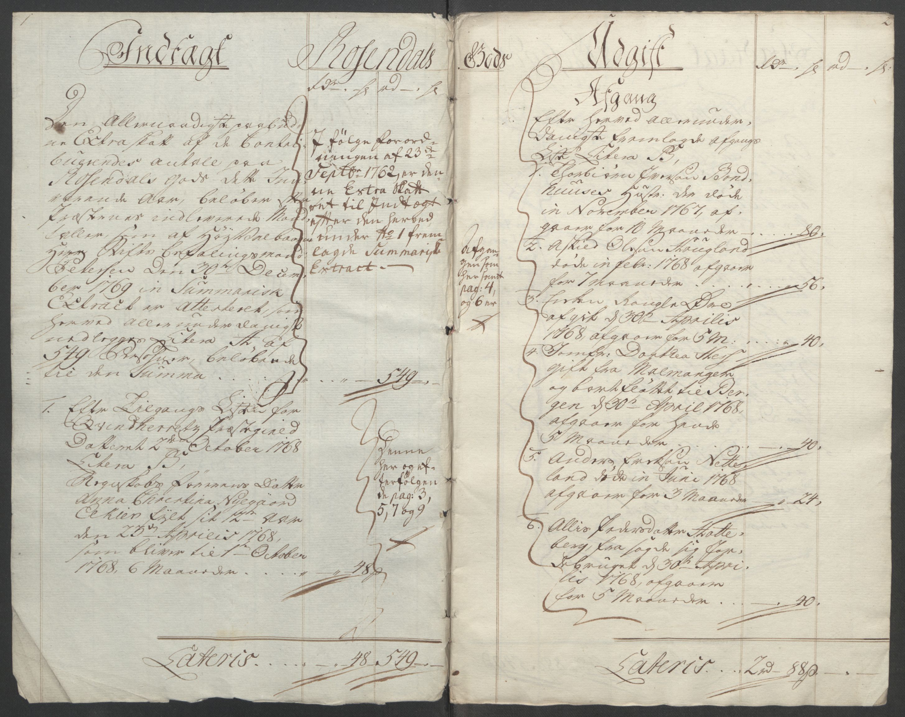 Rentekammeret inntil 1814, Reviderte regnskaper, Fogderegnskap, RA/EA-4092/R49/L3157: Ekstraskatten Rosendal Baroni, 1762-1772, p. 201