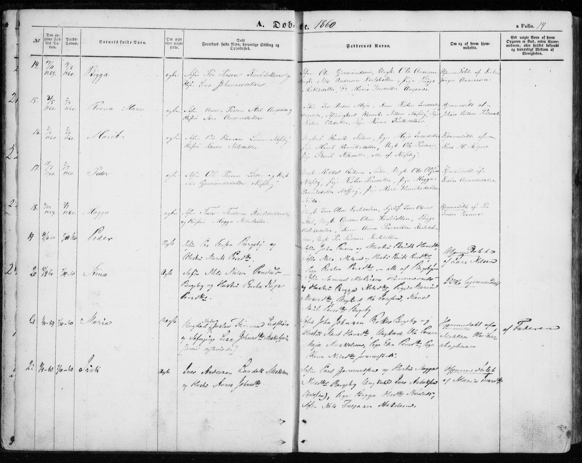 Nesseby sokneprestkontor, SATØ/S-1330/H/Ha/L0002kirke: Parish register (official) no. 2, 1856-1864, p. 14