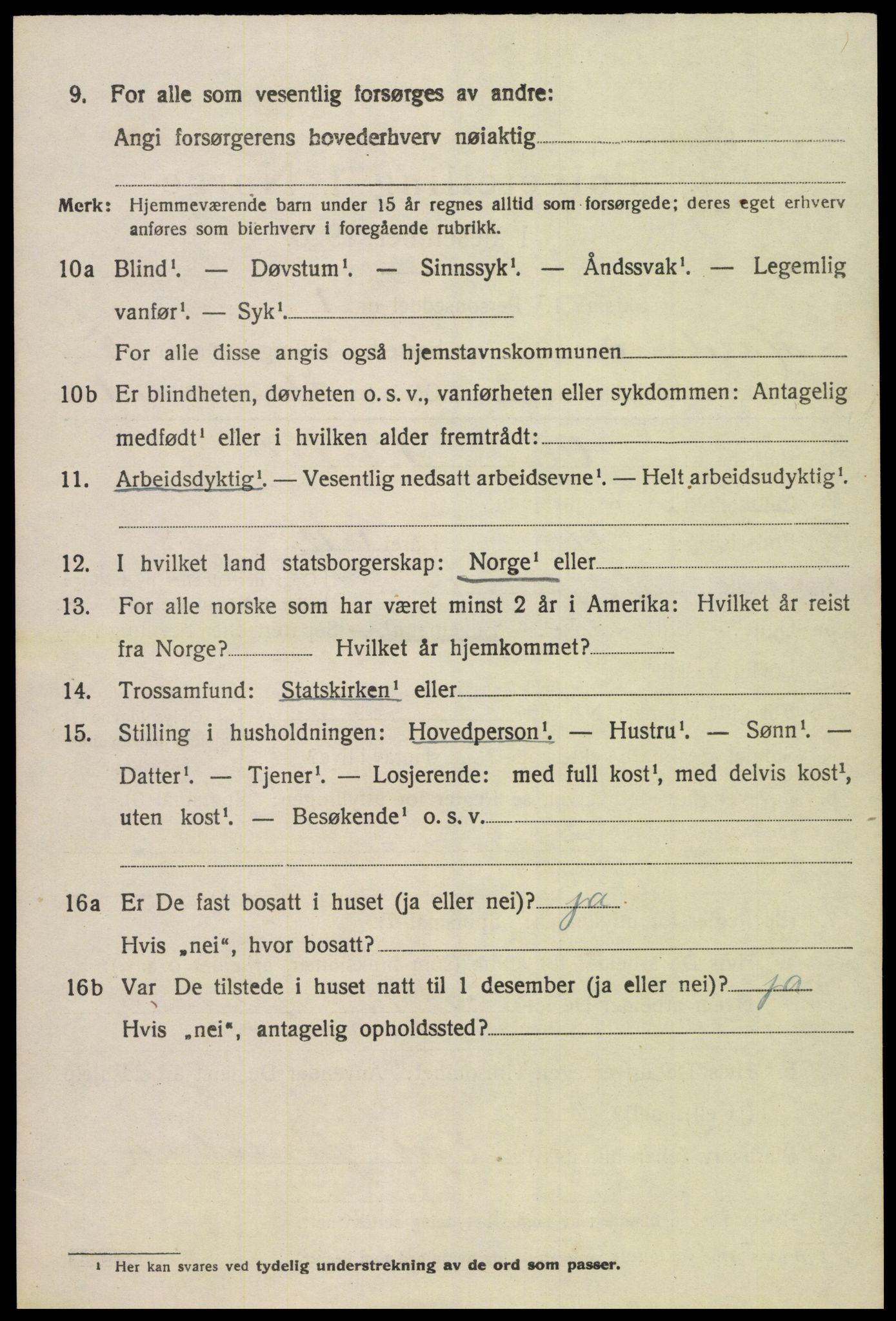 SAK, 1920 census for Hægeland, 1920, p. 1984