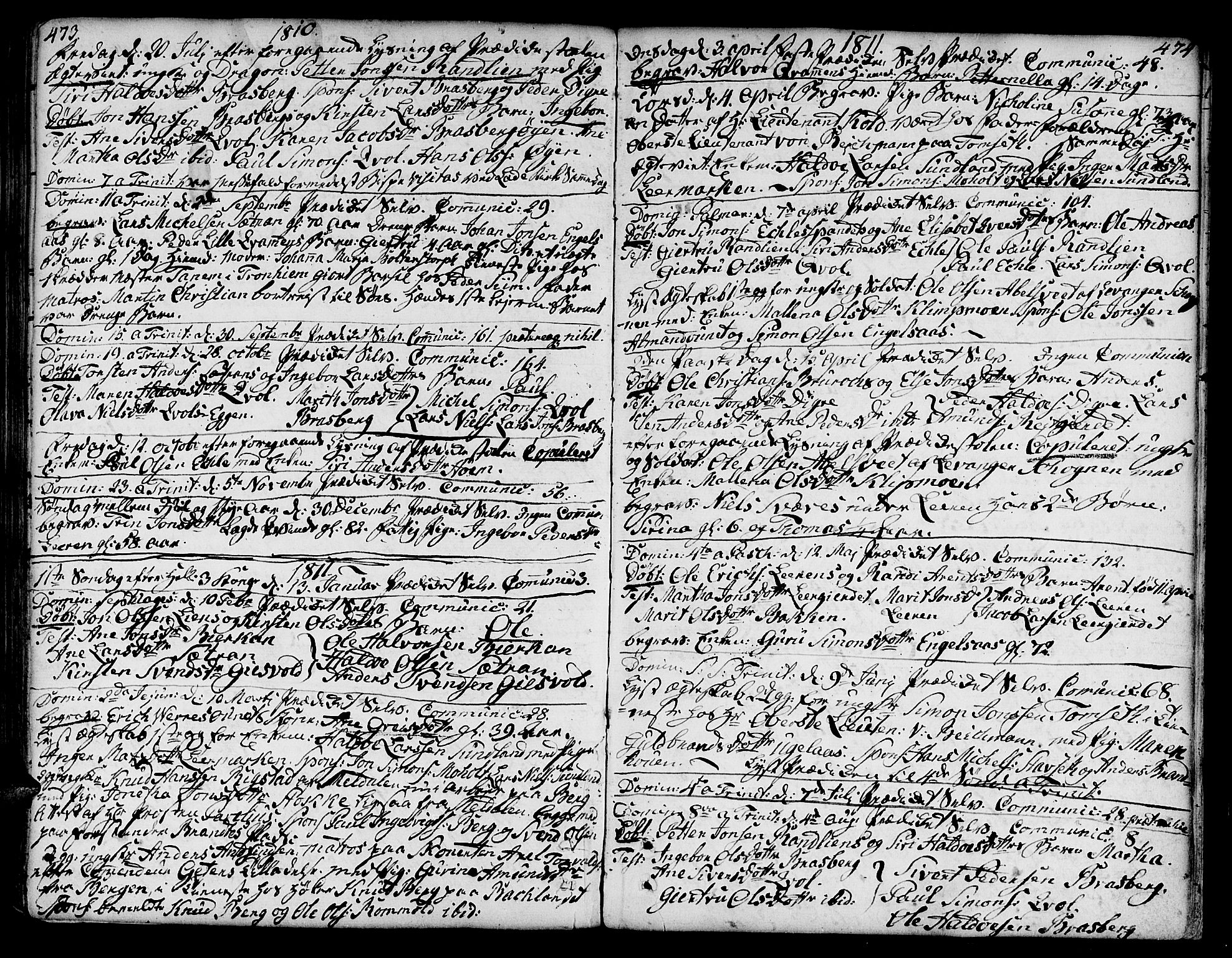 Ministerialprotokoller, klokkerbøker og fødselsregistre - Sør-Trøndelag, SAT/A-1456/606/L0282: Parish register (official) no. 606A02 /3, 1781-1817, p. 473-474