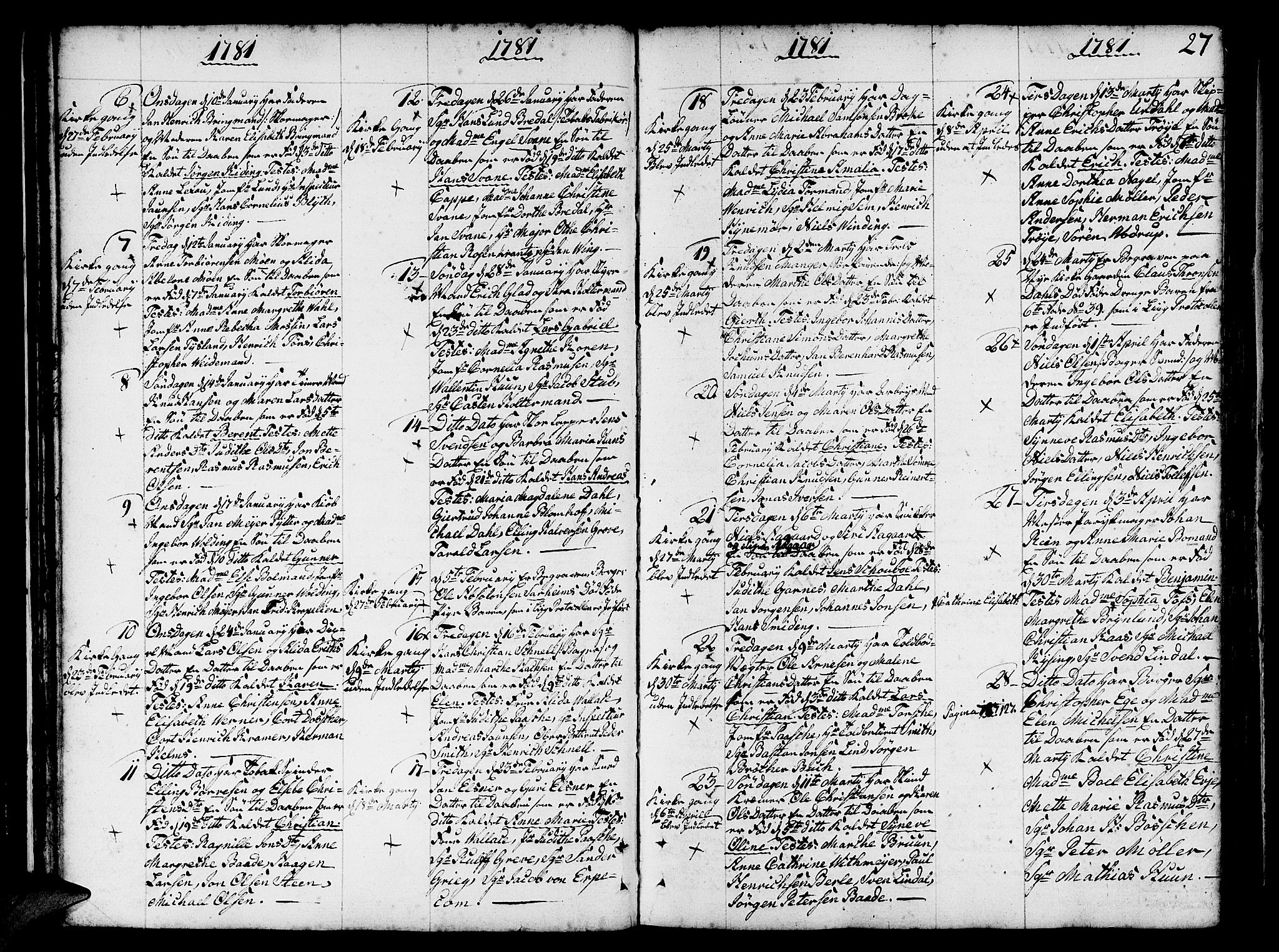 Nykirken Sokneprestembete, AV/SAB-A-77101/H/Haa/L0005: Parish register (official) no. A 5, 1775-1808, p. 27