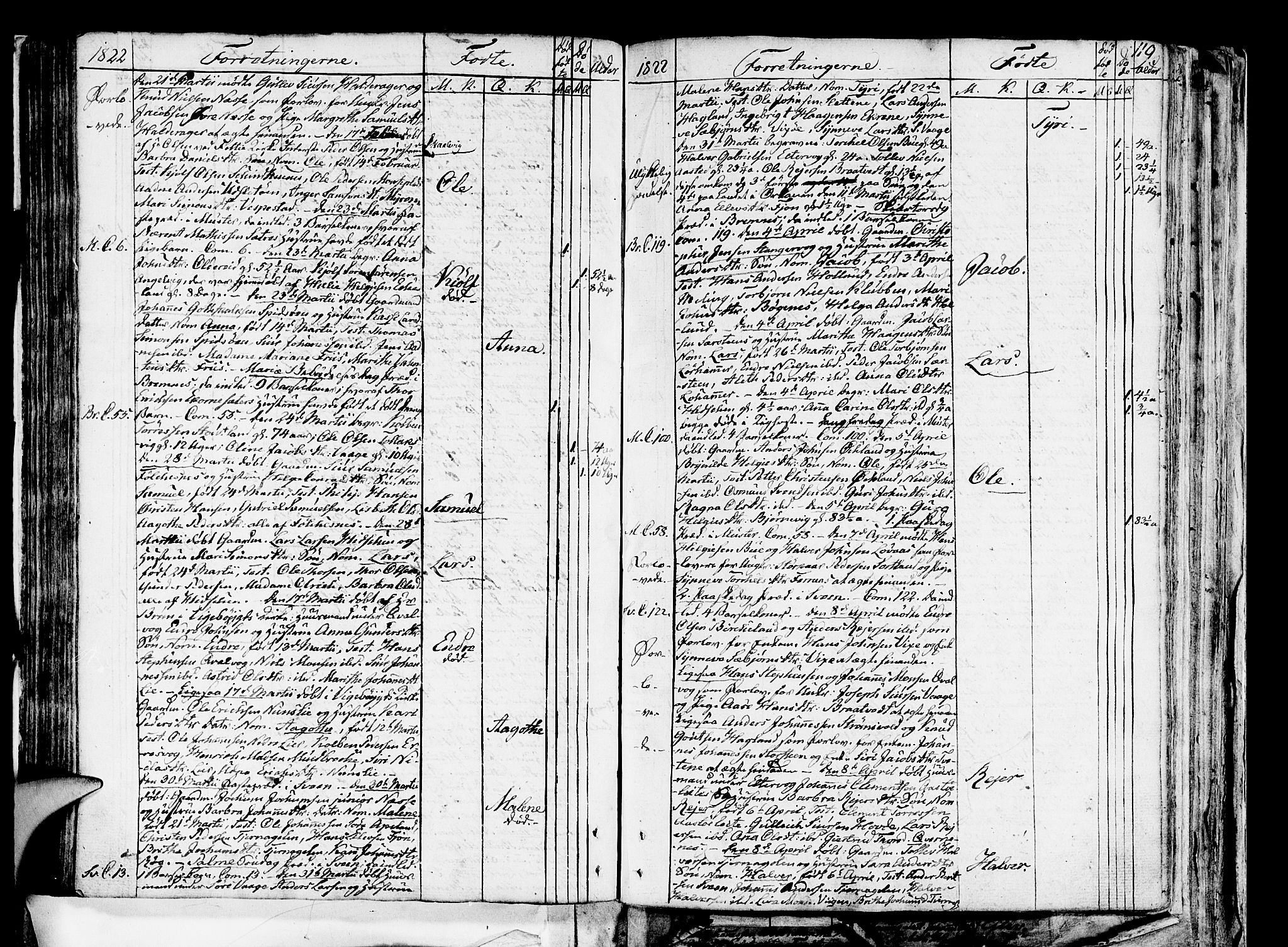 Finnås sokneprestembete, SAB/A-99925/H/Ha/Haa/Haaa/L0004: Parish register (official) no. A 4, 1804-1830, p. 119