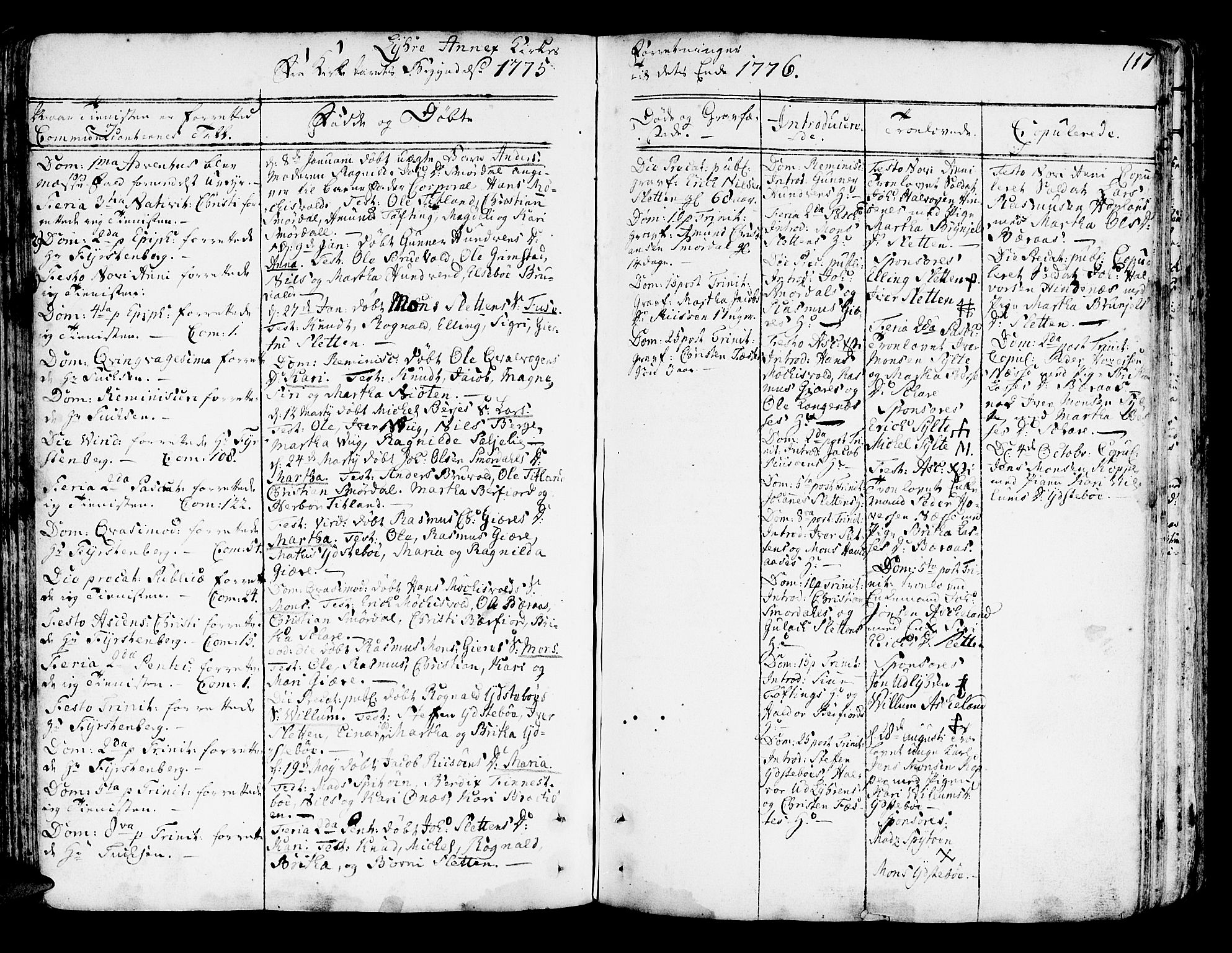 Lindås Sokneprestembete, SAB/A-76701/H/Haa: Parish register (official) no. A 4, 1764-1791, p. 117
