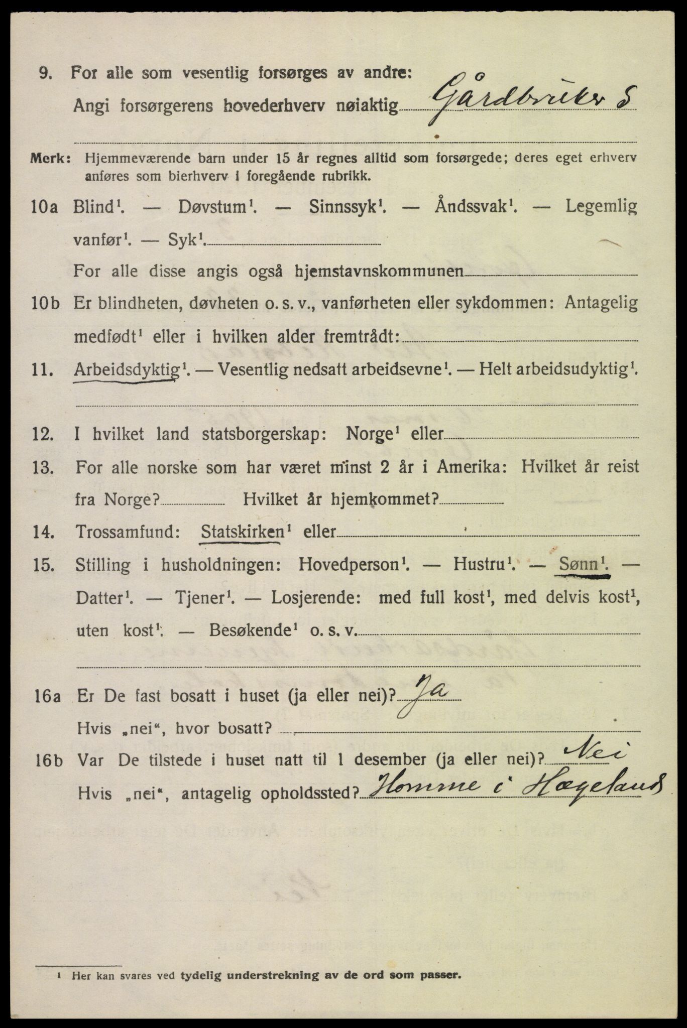 SAK, 1920 census for Øvrebø, 1920, p. 1705