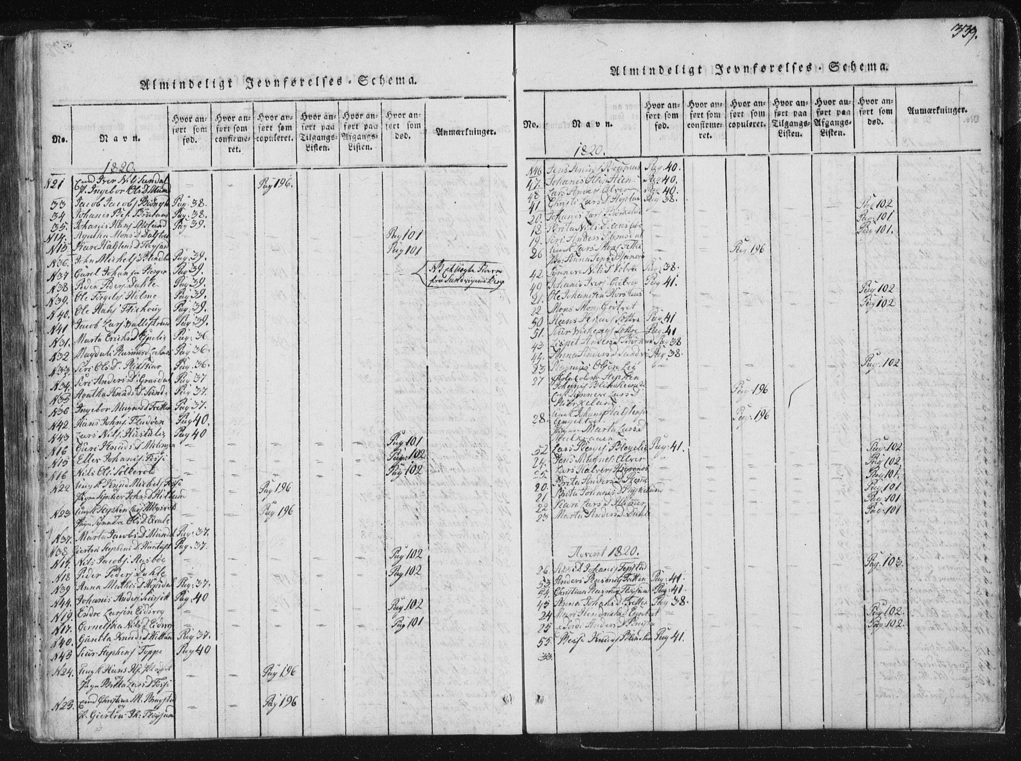 Hamre sokneprestembete, AV/SAB-A-75501/H/Ha/Haa/Haaa/L0010: Parish register (official) no. A 10, 1816-1826, p. 339