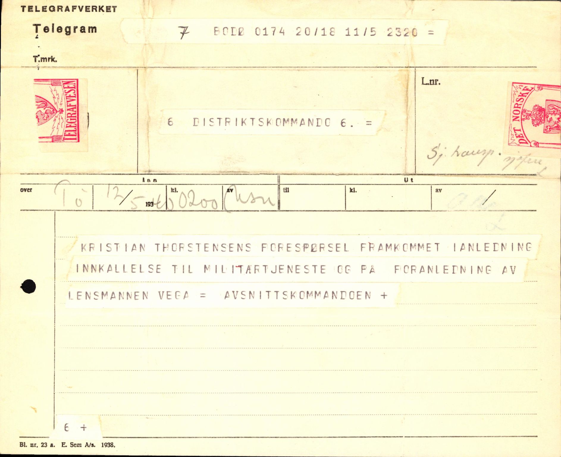 Forsvaret, Forsvarets krigshistoriske avdeling, AV/RA-RAFA-2017/Y/Yb/L0123: II-C-11-600  -  6. Divisjon med avdelinger, 1940, p. 521