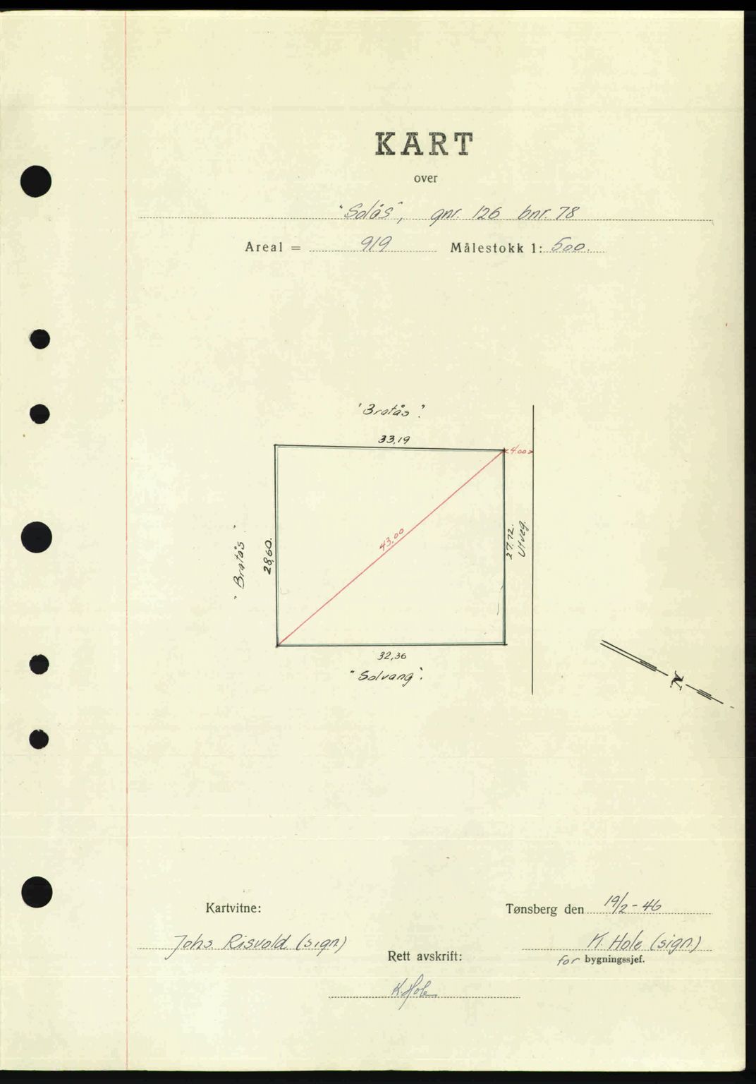 Jarlsberg sorenskriveri, SAKO/A-131/G/Ga/Gaa/L0018b: Mortgage book no. A-18b, 1946-1946, Diary no: : 440/1946