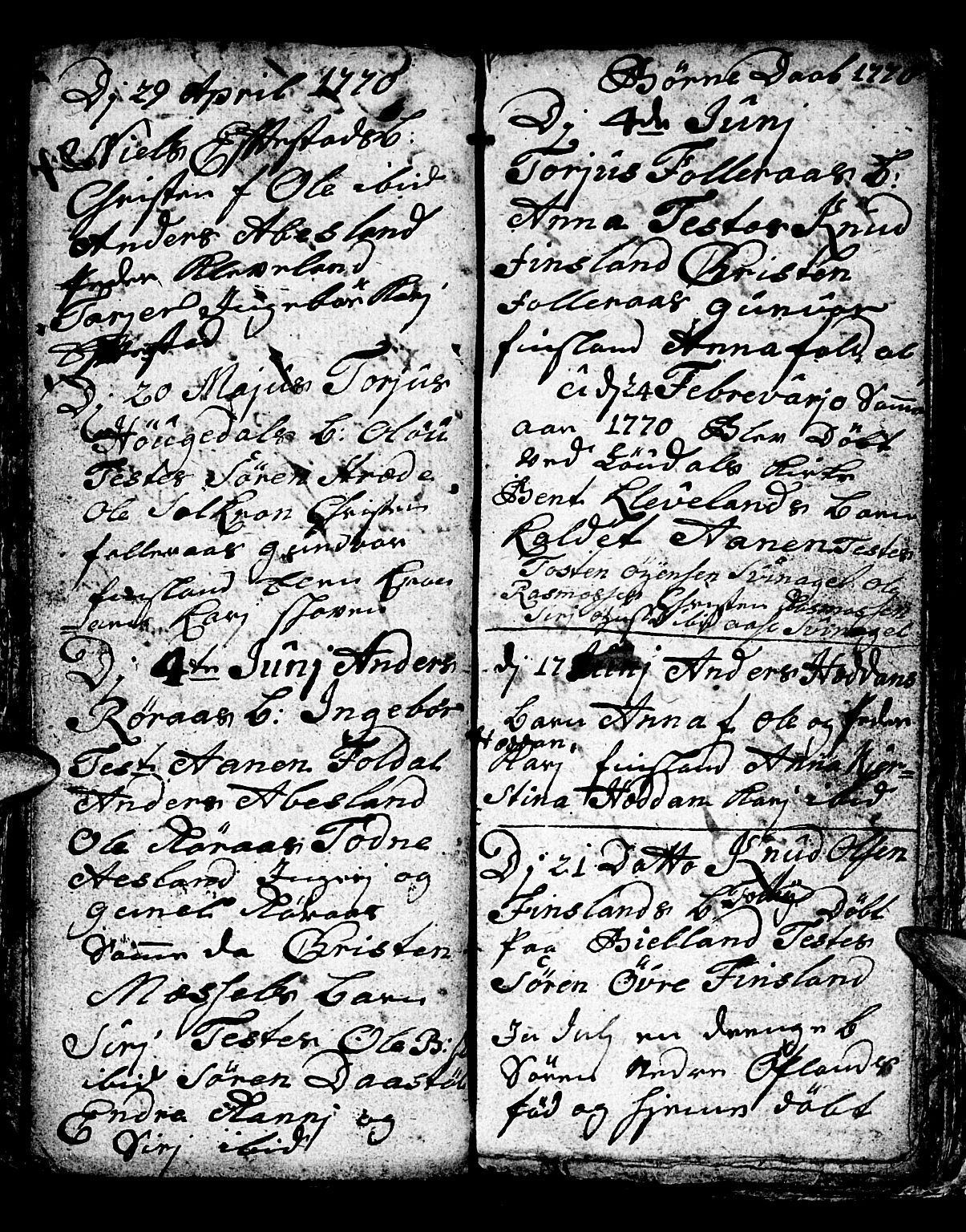 Bjelland sokneprestkontor, AV/SAK-1111-0005/F/Fb/Fbb/L0001: Parish register (copy) no. B 1, 1732-1782, p. 90