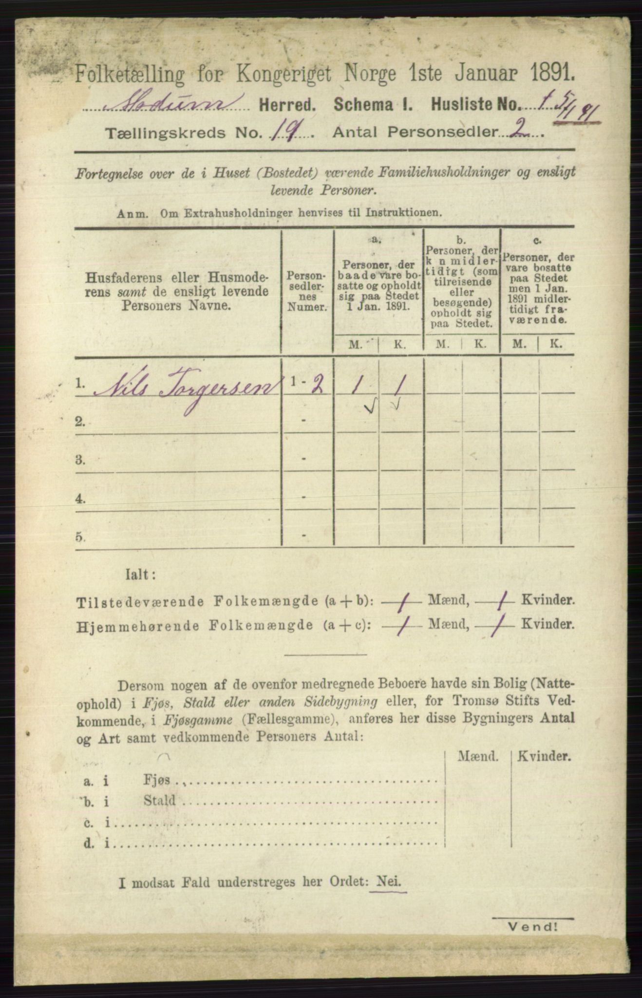 RA, 1891 census for 0623 Modum, 1891, p. 7578